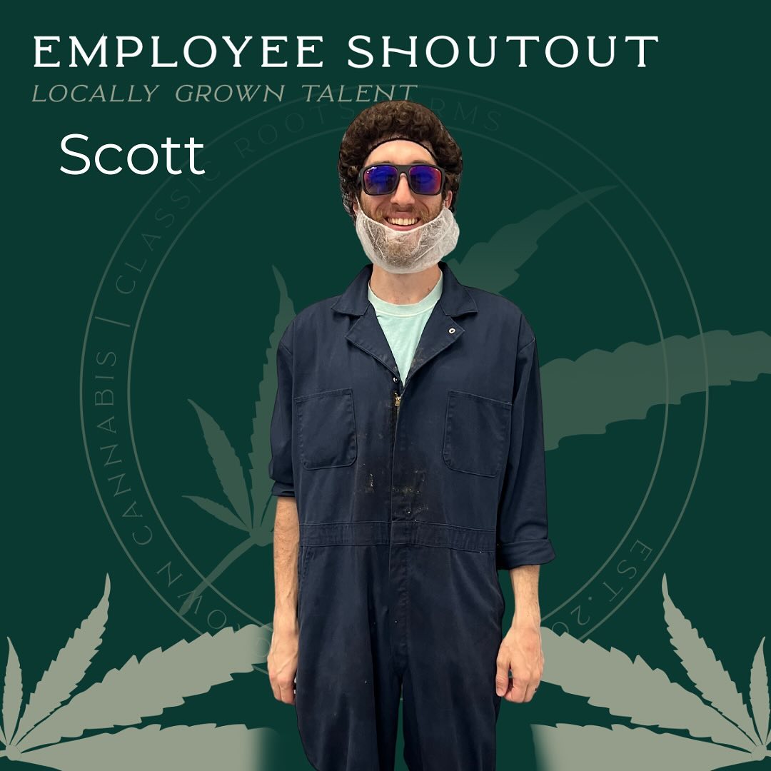 Give it up for our guy Scott! 👏One of our incredible Assistant Growers who crushes it in the garden day in and day out! 💪 Swipe to learn some fun facts about Scott. 🦞💚