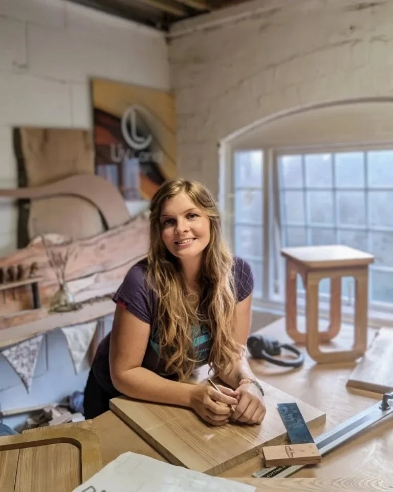 I recently did an insta-takeover for @themakersdirectory and realised I have never introduced myself here so... Hi I'm Liv!
I design and make nature inspired furniture and homeware. I have a range of unique pieces that I make to order in a lovely Sussex countryside workshop, with my trusty sidekick Lola.
I love being creative and making things, I have done since I was tiny. I've worked for a few great design studios but I started my own business so I could do what I want and when- I don't like doing what I'm told!
I love woodwork but my favourite part of what I do is creating new designs, so I'm slowly growing to be able to do more of that.
Here's some pictures to get to know me and my work :)
1- Me at the workshop, making a little table -with some straight lines which is rare!
2- My fav piece at the moment (and newest) the Low Tide coffee table. Made from layers of ash resembling calm waves coming in onto the shore.
3- Clamping up a Flow shelf unit.
4- Me and Lola. My best buddy and workshop dog.
5- Flow Lamp family - these floor lamps are my best seller, they're made from one wide piece of solid oak that I hand pick from my fav timber yard @englishwoodlandstimber @thetimberrack
6- Details of a few pieces showing how the flowing curves compliment the natural wood
7- Wavy Moon shelf unit. With nature as inspiration my pieces can resemble many things found in the natural world... Clouds, waves, creatures, planets, branches...
8- Some smaller pieces; Circle cheese board, Droplet olive bowl, Stripe table lamp, Flat bud vases.
9- my biggest piece, the Ravella cabinet in the Droplet collection. Featuring cupboards and drawers, storage and display, or for drinks and glasses.
10- Me in the middle of turning on the lathe. I'm often covered in sawdust or chippings 😄
🪵🪚🏞️
.
.
.
#designermaker #smallbusiness #wood #woodworking #natureinspired #bio #hello #furnituredesign #handmadefurniture #craft #britishcraft #brightoncreatives #sussexlife #biophilia #naturelovers #naturephotography #interiordesign #nature #oakfurniture #luxuryhome #internationalwomensday #womeninbusiness