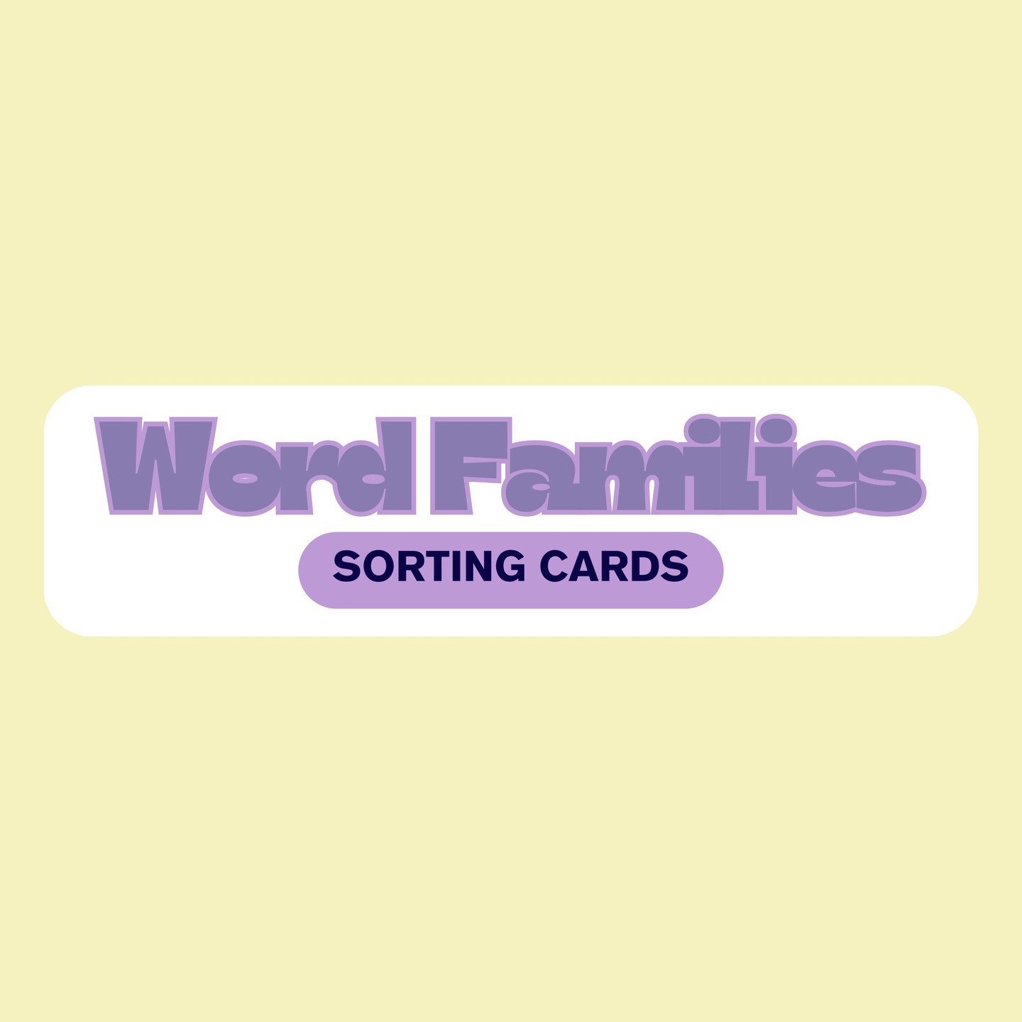 Word Families Sorting Cards
Grades 1-2
Php 111
USD 2.00
This game is perfect for children who are starting to learn to read and are becoming familiar with basic phonics concepts. It provides a hands-on approach to recognizing patterns in words, enhancing phonemic awareness, and building foundational reading skills.
Just a heads up - prices on our site are listed in Philippine pesos (PHP). For your convenience, we've provided an estimated price in US dollars (USD), but please keep in mind that currency exchange rates may fluctuate. We're working hard to make your shopping experience as smooth as possible, but if you have any questions about pricing or anything else, feel free to reach out. Happy shopping!
#teachingresources #homeschoolingresources #phonics #wordfamilies #printables #sortinggame
