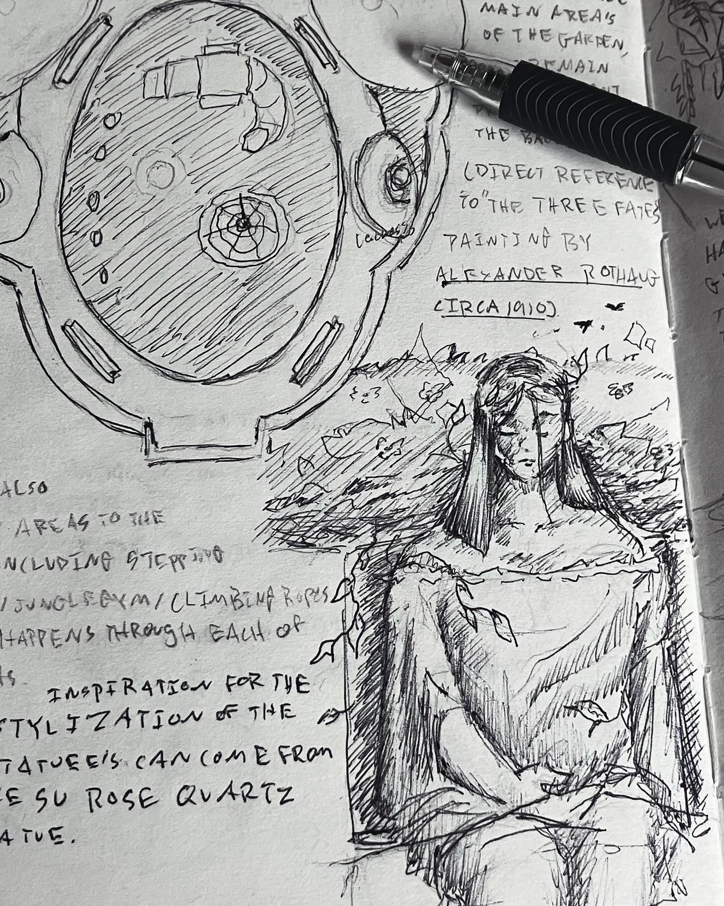 Don’t normally post sketchbook work but these are more solid ig
1-2: BTS ideation for my capstone thesis
3: Pigeon ofc
4: Character Sketch of Cherub from my Sever series + roach