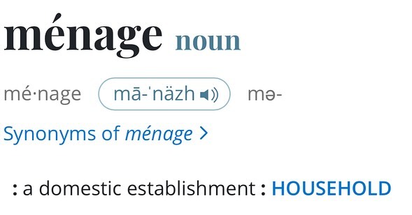 🔱 Ménage (n): I wanted the name to be meaningful & powerful but yet unique & catchy.