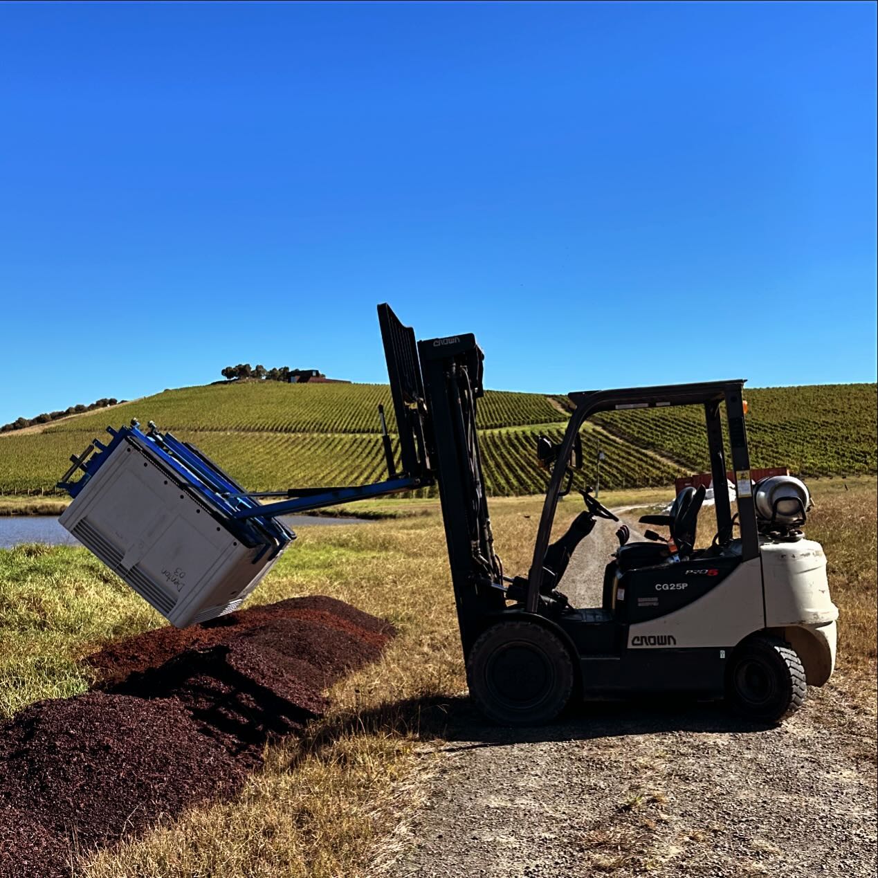 Ran out of gas…. here… #v24 #composting #pinotnoir