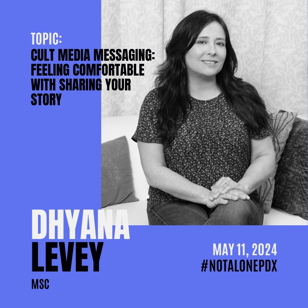 Featured Conference Presentation at Not Alone: A Conference for Survivors and Helping Professionals
🎥 Cult Media Messaging: Feeling Comfortable with Sharing Your Story - Presented by Dhyana Levey, MSc
People who have left cults are sometimes approached by members of the media to discuss their experiences. Participating can have upsides and downsides. Asserting yourself and owning your story can feel good and alert people to a problematic group or experience that they should stay away from. In addition, you are also supporting other victims and validating their experiences, encouraging others to come forward, which could lead to justice for those harmed. However, going public also puts you in a vulnerable position. It can be embarrassing, and you don’t know what information will end up making it into the public. Others who disagree with you can get mad, accuse you of lying and even threaten litigation. Let’s talk about why you would or wouldn’t want to share your story with a reporter, filmmaker, podcaster, author or other media creator after leaving a high-demand group. What should you watch out for? What important aspects of this interaction should you keep in mind if you choose to go forward? Why might the journalist have to operate by certain rules? How do you take care of yourself? Get tips from a media consultant with a background in journalism who also grew up in a cult and is sympathetic to both sides of this equation.
---
Dhyana Levey is a freelance media consultant and former news reporter at Cult Media Messaging. She produced and hosted the podcast Generation Cult, an interview show about people who grew up in high-demand groups and how they acclimated to mainstream society after they left. In 2022, Dhyana received her MSc in the Psychology of Coercive Control from the University of Salford and has focused her research on the media’s relationship with people who have been in cults. She has a bachelor's degree in journalism and worked as a newspaper reporter in California for Bay Area News Group, McClatchy Newspapers and the San Francisco Daily Journal, as well in Southeast Asia for The Cambodia Daily.
Link in bio to register!