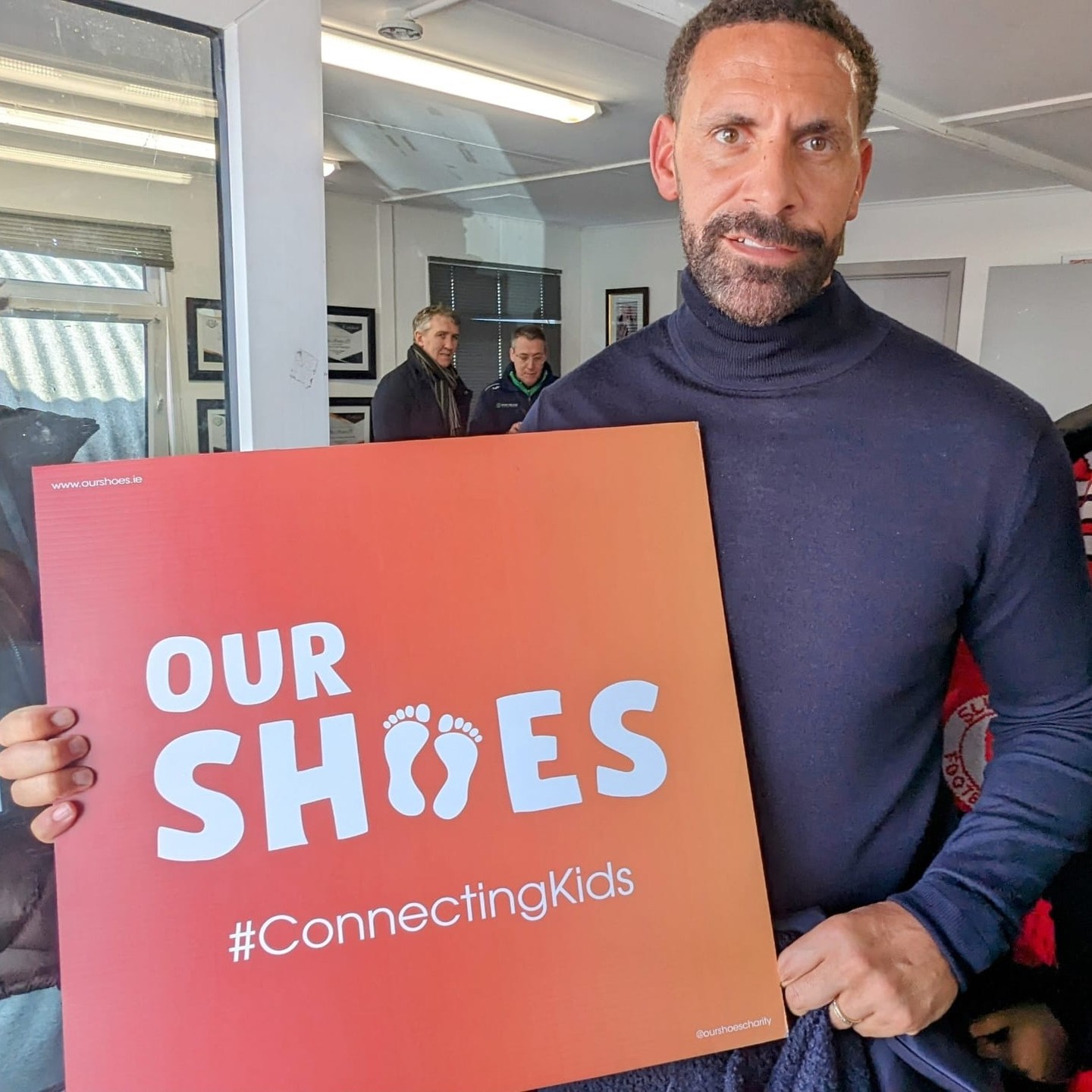 We had the pleasure of attending the #BeyondTheBall celebration event today at the @sligorovers Showgrounds Stadium with the @rioferdinandfoundation - their mission to unite young people from different communities through football deeply resonates with us at Our Shoes. We share a similar goal of connecting children through kindness and the love of sport! ⚽❤️