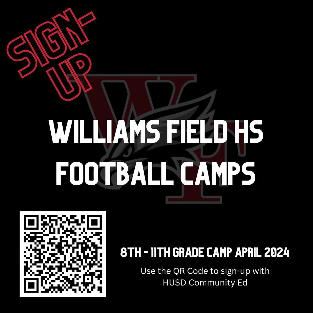 Football camp starts today! 5:30pm on the practice fields.