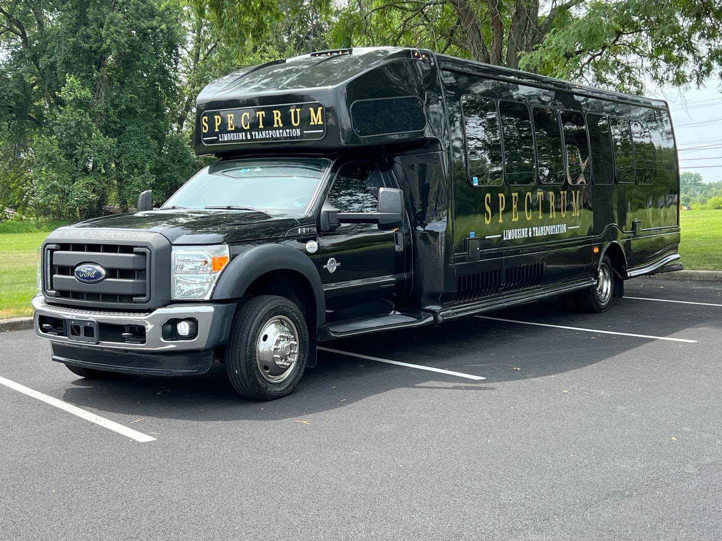 Need a wedding shuttle? SPECTRUM LIMOUSINE, Pennington, NJ. Our beautiful 30 passenger shuttle will bring your guests safely to and from your special day!