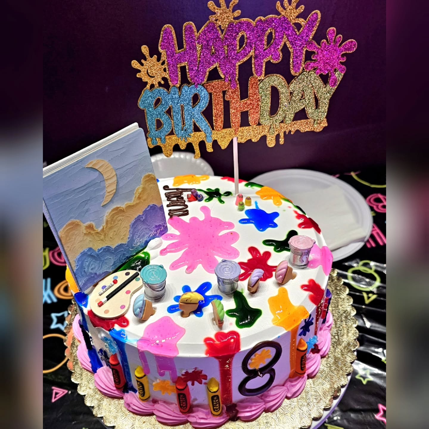 Wishing Aarna a very Happy 8th Birthday! We had so much fun celebrating with you 🥳🎨
.
.
.
#letsglow #paintparty #kidsparty #happybirthday #shopsmall #shoplocal #familyowned #loadedbrushes