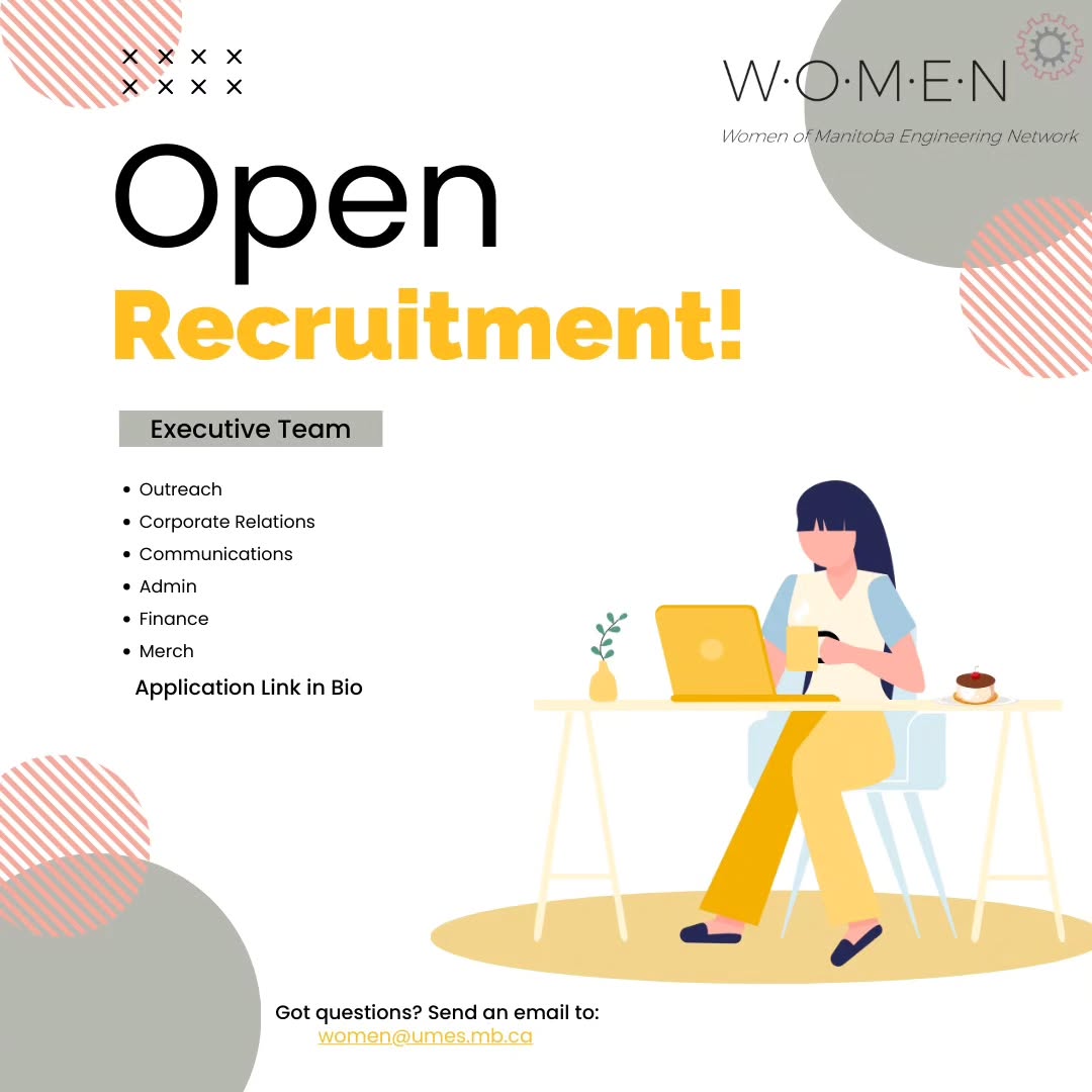 We are thrilled to announce that applications are now open for the 2024/2025 W.O.M.E.N. Executive Team!
As a member of the executive team, you'll have the chance to make a meaningful impact and contribute to the growth and success of our organization. We are looking for individuals who are idea-driven and passionate about building a welcoming and inclusive space in the faculty. If you have ideas, can see yourself in a mentorship role, or simply want to get to know some of the women on our organizing committee, we want you on our team.
The executive application can be accessed at the following link and will be reviewed at a rolling deadline:
https://forms.gle/en9RjhF4zUcv6kWc7 (check our linktree)