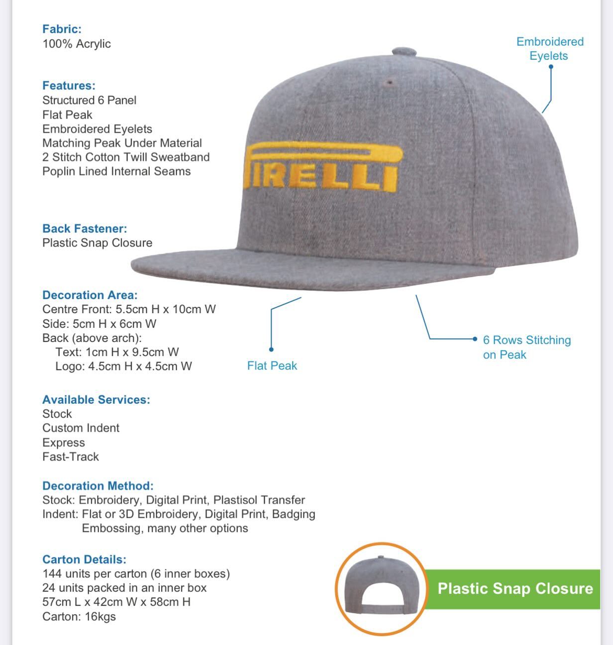 Headwear flat brim cap with your logo from $24,50! It’s a bargain to promote your business and look neat. 🧢