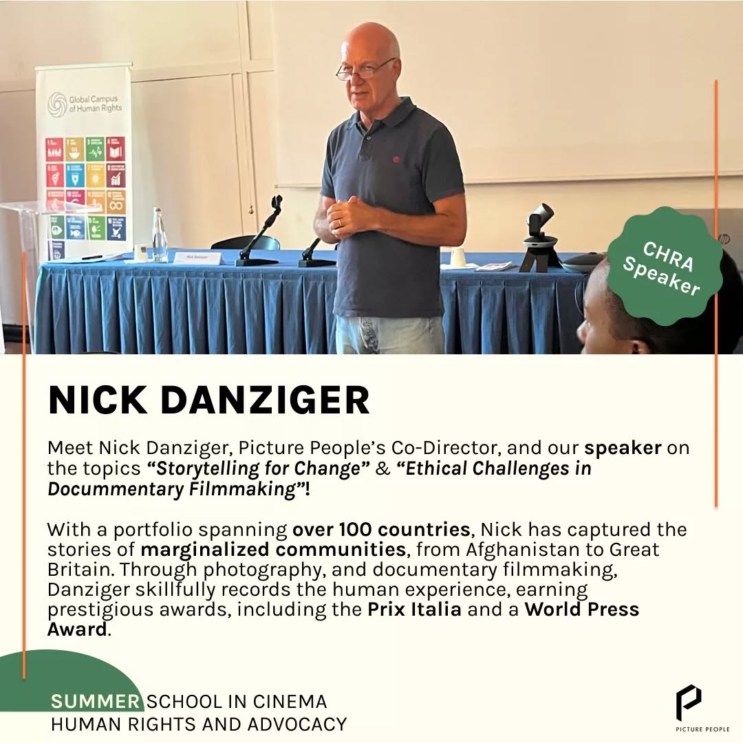 Are you struggling to make your voice heard through film? 🎬
📣 @nickdanziger , a seasoned documentarian, and @claudia_modonesi , a relentless human rights advocate are here to guide you!
Learn how to amplify your message and drive real impact with your camera.
📚 Join our 10-day program to uncover the secrets of using film for advocacy. Don't let your passion go unheard—apply now: https://www.picturepeople.org/summer-school-cinema-advocacy-human-rights
🌍 New theme: #EnvironmentalRights – with allowance opportunities up for grabs!
📆 Save the Dates: August 26th – September 4th, 2024
📍 Venice Lido, at the heart of @labiennale Film Festival
This collaboration is powered by @picture___people and @gchumanrights
#CHRASchool #GCHumanRights #BiennaleCinema2024 #ecoactivism #environmentalist #environmentaljustice #filmindustry #filmindustrynetwork #italy #filmworld #thereisnoplanetb #humanrights #humanrightsadvocacy #peoplescreatives #savetheplanet #climatechange #climate #climatestrike #climateaction #climatechangeisreal #climatecrisis #climateemergency #climatejustice #explorepage #standup4humanrights #documentaryfilmmaking #independentfilmmaking #climatemigration #climatemitigation