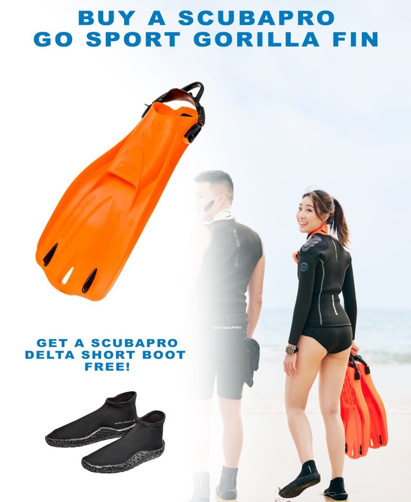 Get back in the water with some colour and uncompromising performance with @scubaproindia Go Sport Gorilla fins! Valid till stocks last! Get yours today!
#scubaproindia #indiadiving #divingindia #scubadivinginindia #divegear #deepdownyouwantthebest #scubapro #divingoffer #fins #boots #scubadiversofindia