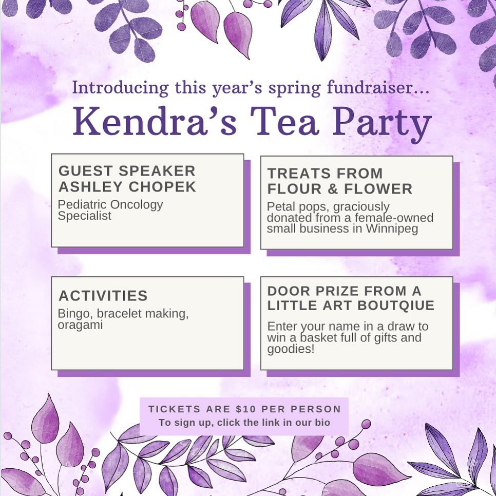 Stay tuned for more information about the activities and treats at Kendra’s Tea Party! To sign up, fill out the Google form in the link in our bio!
