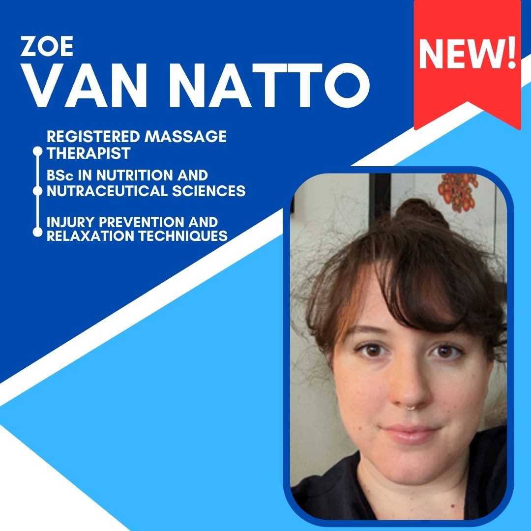 We are excited to welcome Zoe Van Natto, RMT to the Physical Edge Team!
Click the link to read more about Zoe: https://www.physicaledgephysio.com/zoe-full-bio
Call us at (905)-844-8425 to book with Zoe or book online at https://physicaledge.noterro.com/
Welcome to the Physical Edge Team Zoe!