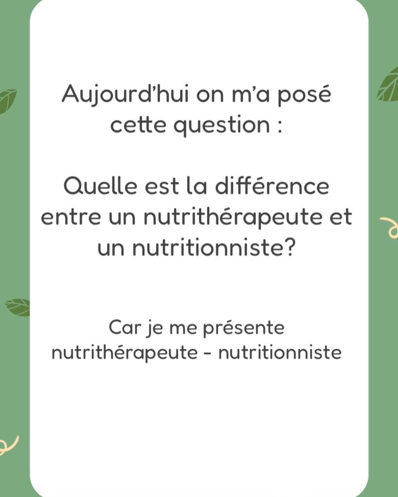 Nutritionniste vs nutrithérapeute, je vous explique.
#healthyfood#organicfood#instafood#instagood#instagoodfood#foodstagram#eeeeeats#feedfeed#veggie#veggiefood#eatbetter#therapiealimentaire#eat#eatgood#mangersain#food#foodshare#veganfood#onmytable#storyofmytable#cook#cooking#vegetarien#vegetarian#foodies#care#santé#health#nutritionniste#nutritherapeute