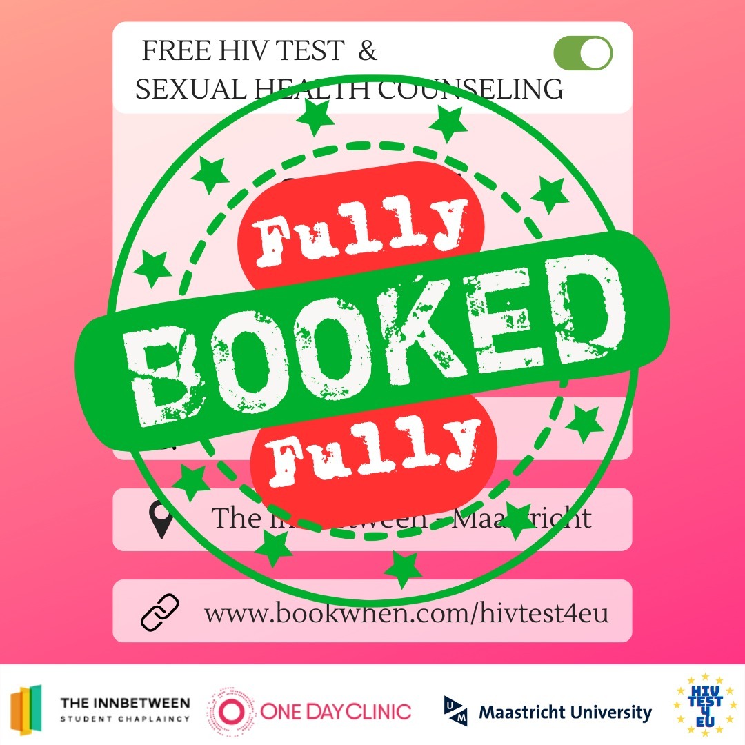 🎉We are fully booked again!
⌛You can add yourself to the waiting list and we will contact you whenever there is a spot available. You can also try and walk in during the day to see if we can make time.
❗If you have booked a spot and cannot make it, please cancel your sign-up so that it becomes available for others!
See you monday!!
@innbetween_maastricht @onedayclinic