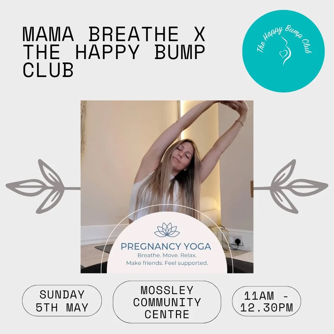 MAY -> JUNE
Happy Sunday all!
FREE pregnancy support group ❤️
I've decided to get myself organised for the next two Happy Bump Clubs, as my due date is fast approaching!
Mossley Community Centre
OL5 0SG
11am - 12.30pm
MAY
Sunday 5th May
@mama.breathe
We will welcome Jade aka Mama Breathe for a lovely relaxing pregnancy yoga session! Join us to connect with your baby, move your body and learn some labour & birth techniques all in a calming and tranquil environment.
JUNE
Sunday 2nd June
@tag_togs
Join us for a sling wearing demonstration with Amanda from Tag Togs, and have the chance to try them yourself! You can browse their lovely handmade products direct from Huddersfield.
We will have the usual brews, biscuits, books and baby clothes donations to browse and take home if you wish, along with lots of leaflets for local maternity services and professionals ❤️
You can visit our website www.thehappybumpclub.com to book your FREE place, or find us on Eventbrite. Links to the booking pages can also be found in our "monthly sessions" highlights on our bio.
We look forward to meeting you!
Emma x