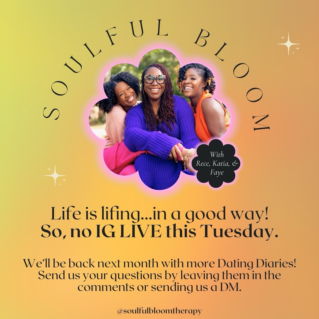 No IG Live tomorrow!
We’ll be back next month. In the meantime, let us know what questions you have about dating… 👀