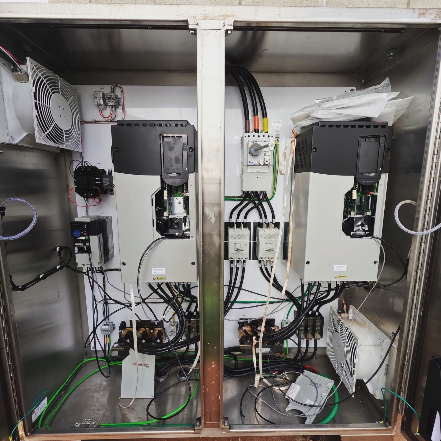 More pictures of the VFD panel powering the VT pumps.