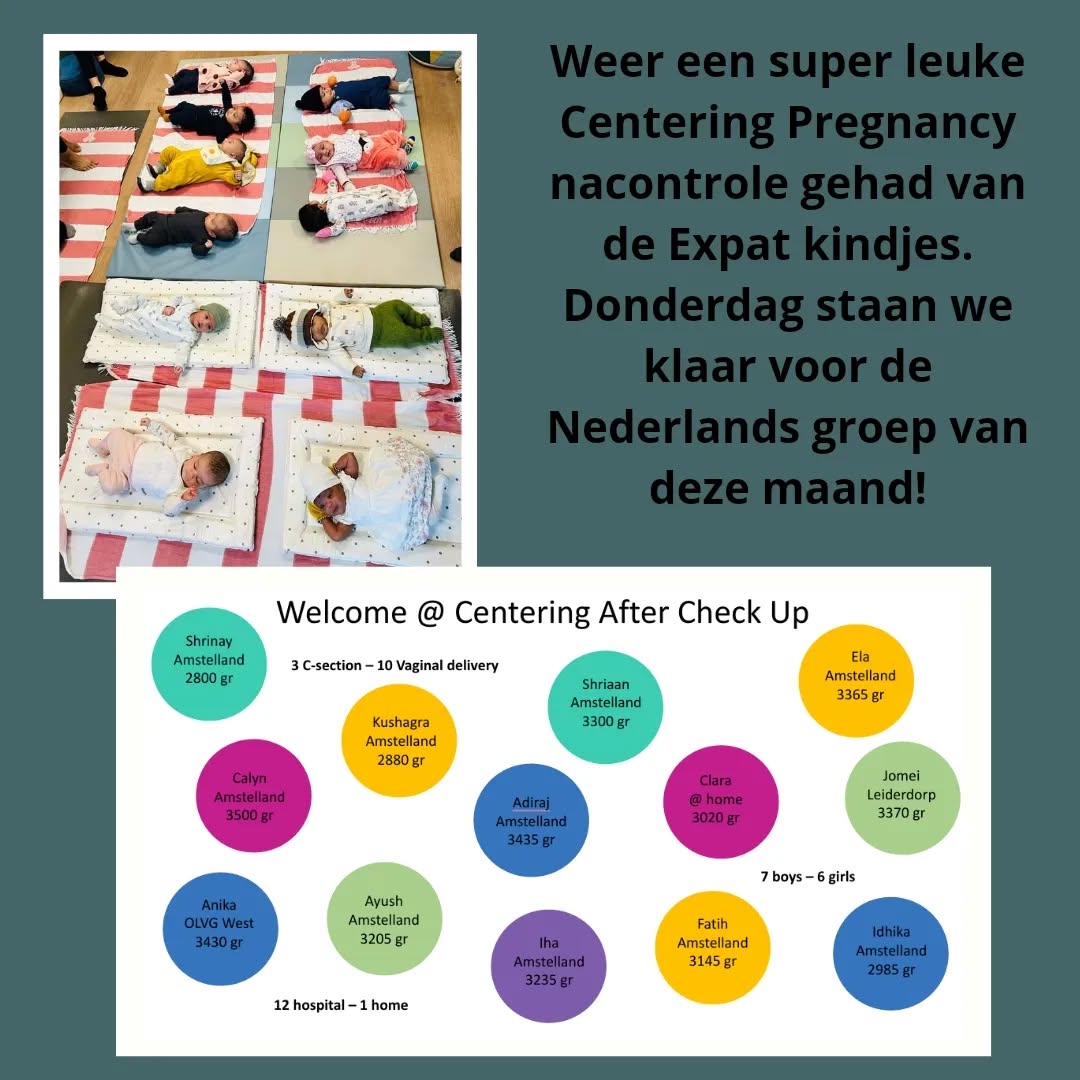 Wist je dat we elke 6 weken zowel een Engelse als een Nederlandse groep starten? Elke 4 weken 2 uur de tijd samen met je verloskundige en andere zwangeren met dezelfde uitgerekende zwangerschaps maand 🤰🏼👶🏽