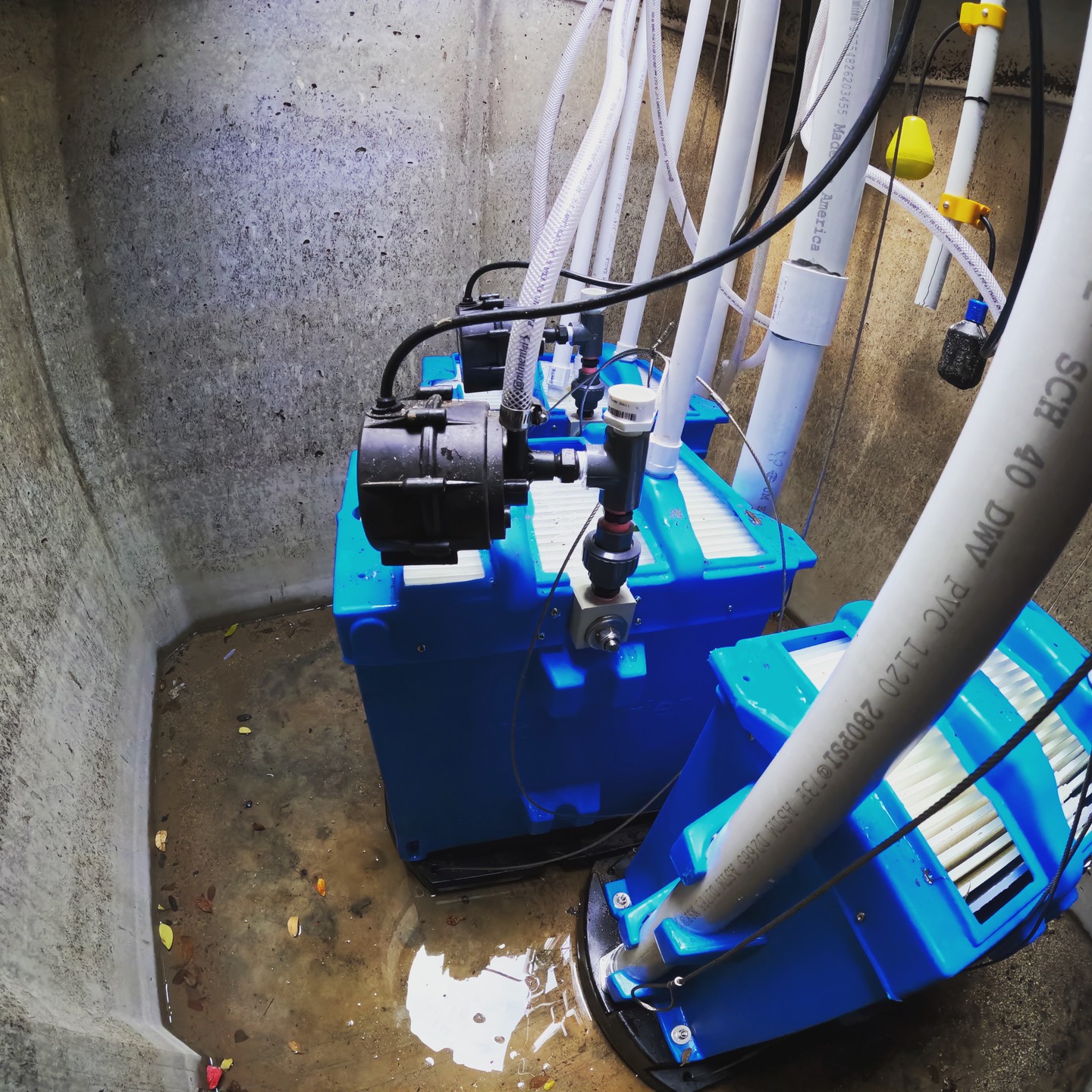 A few more pictures showing the inside of the Bio Barrier System concrete tank. This product reduces Total Suspended Solids (TSS) and Biochemical Oxygen Demand (BOD).