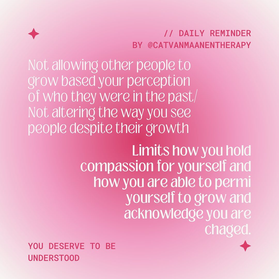 Never mind the typos! 😂 As humans we are complex and multi-faceted and so we are both innately fallible but also perpetually in states of change and evolution (should we welcome it). Accountability is important, however one side of behaviour that we tend to speak on less is how little people are willing to allow their perception of others to change. If we have the courage and compassion to witness that someone may no longer be the person we once knew, or the person who acted in such-and-such a way, allows us the freedom to witness that in ourselves after all, if we turned the light onto our own skeletons and behaviours, I’m sure there will be something that brings us a sense of shame, guilt or desire for atonement.
#nonjudgement #reminder #mentalhealthawareness #therapistsofinstagram #counsellorsofinstagram #counsellorwoodford #buckhursthill #southwoodford #therapy #therapyquote #counsellor #forgiveness #growth