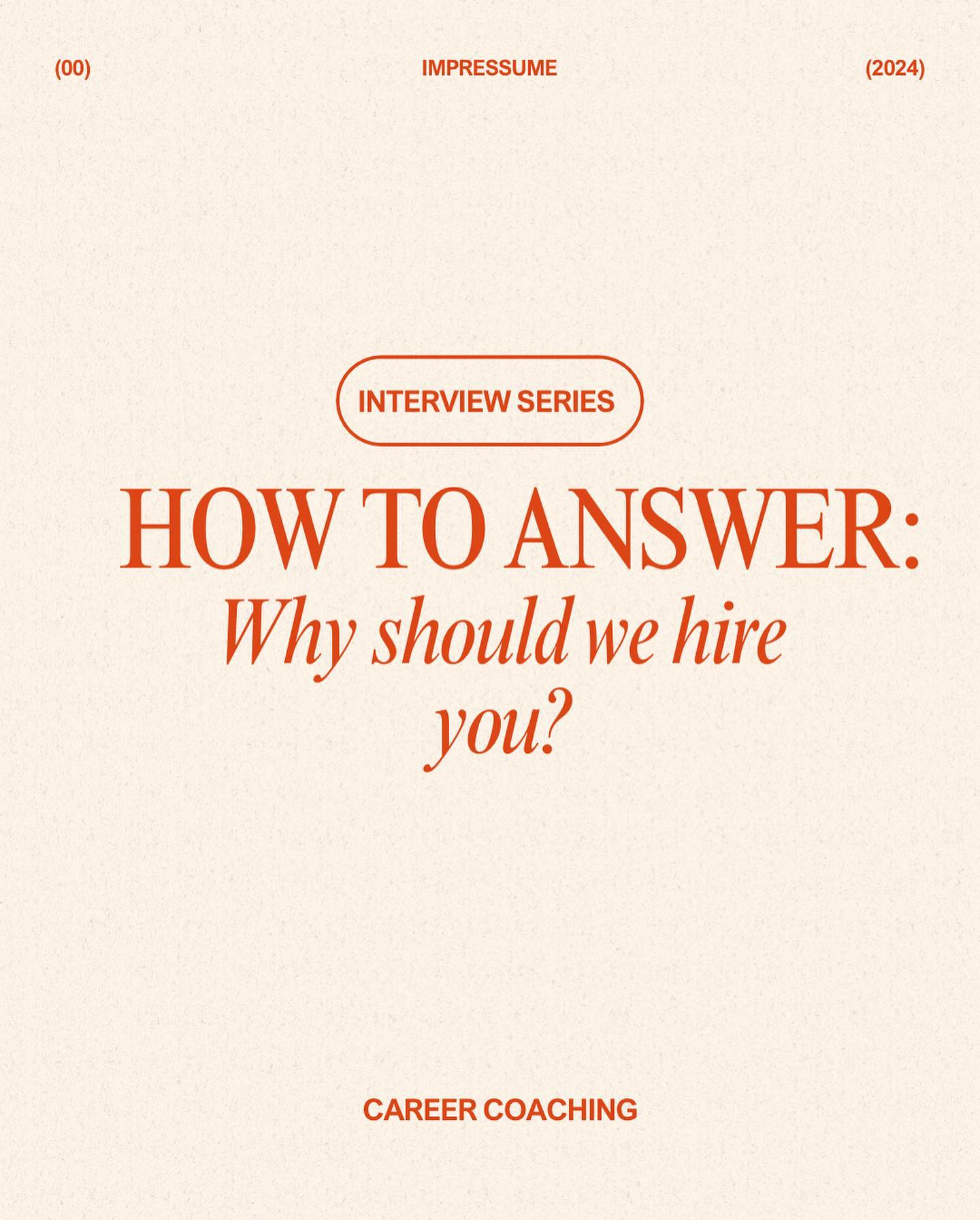 Here is an easy way to answer the most common interview question. Save this for later!
Yes, we all need to be hired because there’s bills that need to be paid👀😂but here is a better answer instead. You want to show that you're a great fit for the team, culture and can add value.
#impressume #careercoach #interviewtips #interviews #interviewquestions