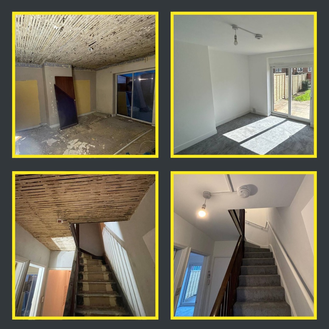 Take a look at what we accomplished in our latest home renovation:
🔨 Reboarding the old Ceiling
🏠 New Carpet Installation
🚪 New Sliding Doors
Ready to transform your home?
Contact us today and experience The CC Maintenance difference
020 8092 2060 | info@theccmaintenance.co.uk
#HomeTransformation #BuildersLondon #ModernHome #InteriorDesign #StunningTransformation #LondonMaintenance #PropertyMaintenance #SlidingDoors #CeilingRepair #NewDoors #DoorRepair #HomeDecoration