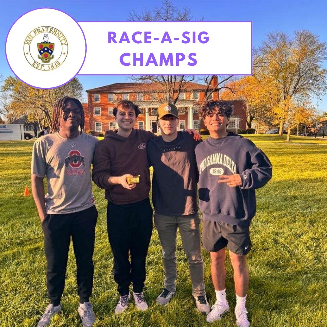 The brothers of FIJI went out to play in Alpha Sigs Philanthropy: Race-A-sig. The brothers did not disappoint, great job boys!
Shout out to @owualphasig for putting on a great philanthropy!
Proud to be.
#philanthropy #alphasig #phigammadelta