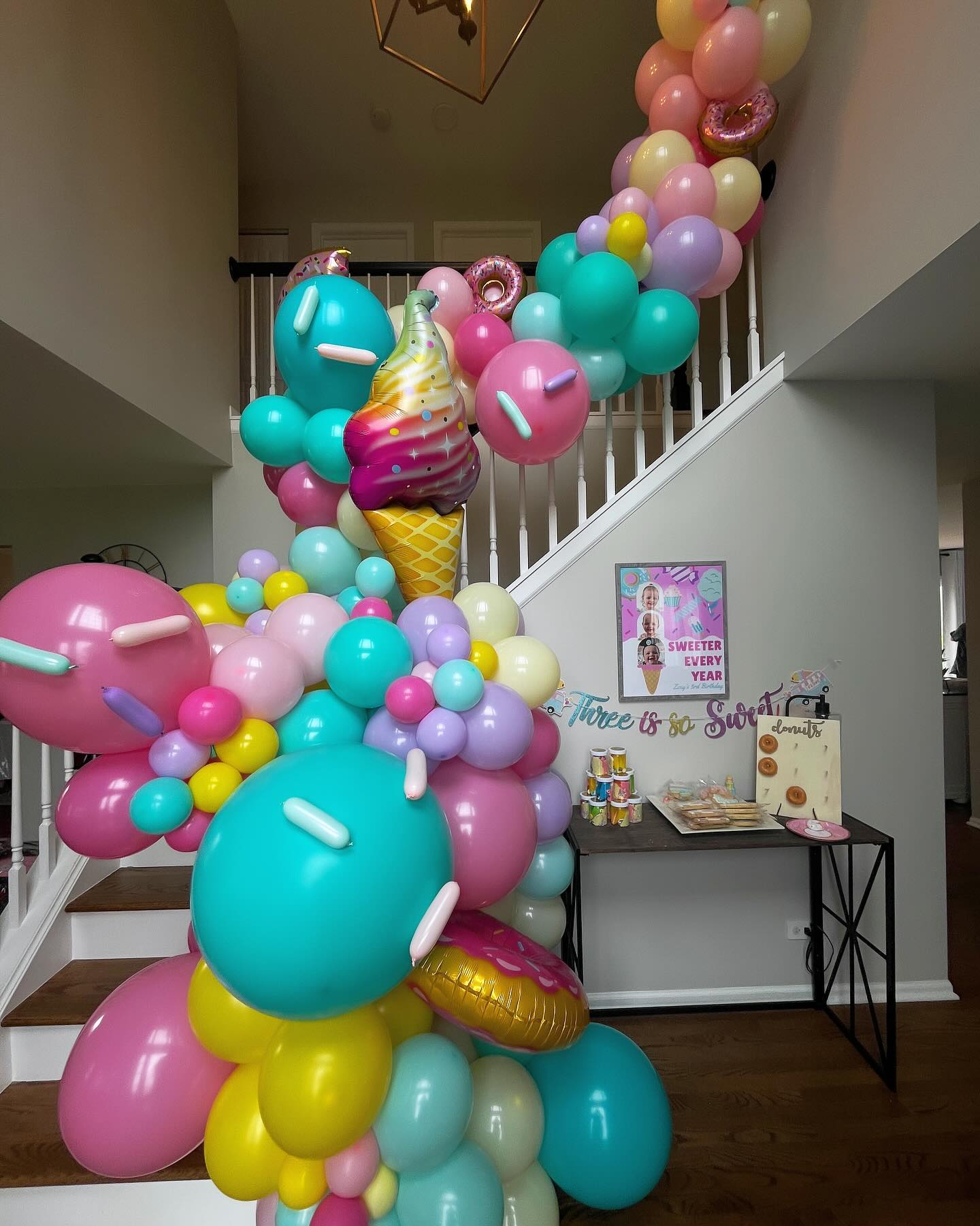 Three is so Sweet 🍭🧁🍬
•
•
•
•
•
#candytheme #candybirthday #thirdbirthday #todlerbirthdayparty #partytheme #sweetsparty #balloondecor #icecreamparty #balloongarland #customballoons