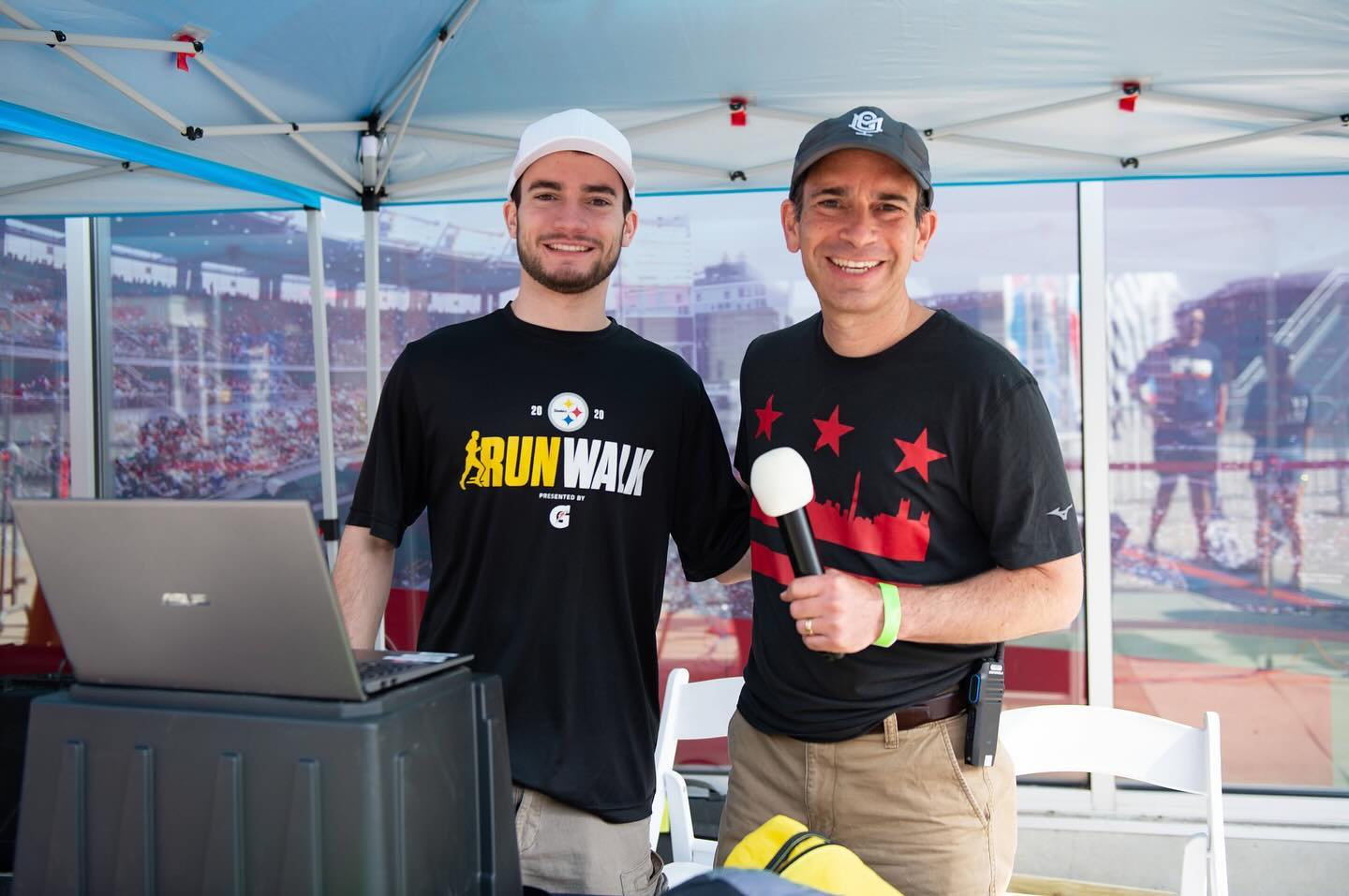 Happy news. For years, if you heard me at an event, it’s likely my son, Kyle, was nearby. He ran the races I organized. He cheered at the Hoyas games I announced. And as he grew up, he started helping, developing an understanding of event management, ultimately becoming a hard working and respected pro with a degree in event and tourism management. He even helped to get me hired to announce for his events at The St James, where he has worked the past couple years. This week, Kyle achieves his goal of living and working in Pittsburgh, as he relocates to my hometown. Very happy for my boy.
@dcdivasfootball @thestjames @chcidc @ablballin @georgetownhoops @marinecorpsmarathon