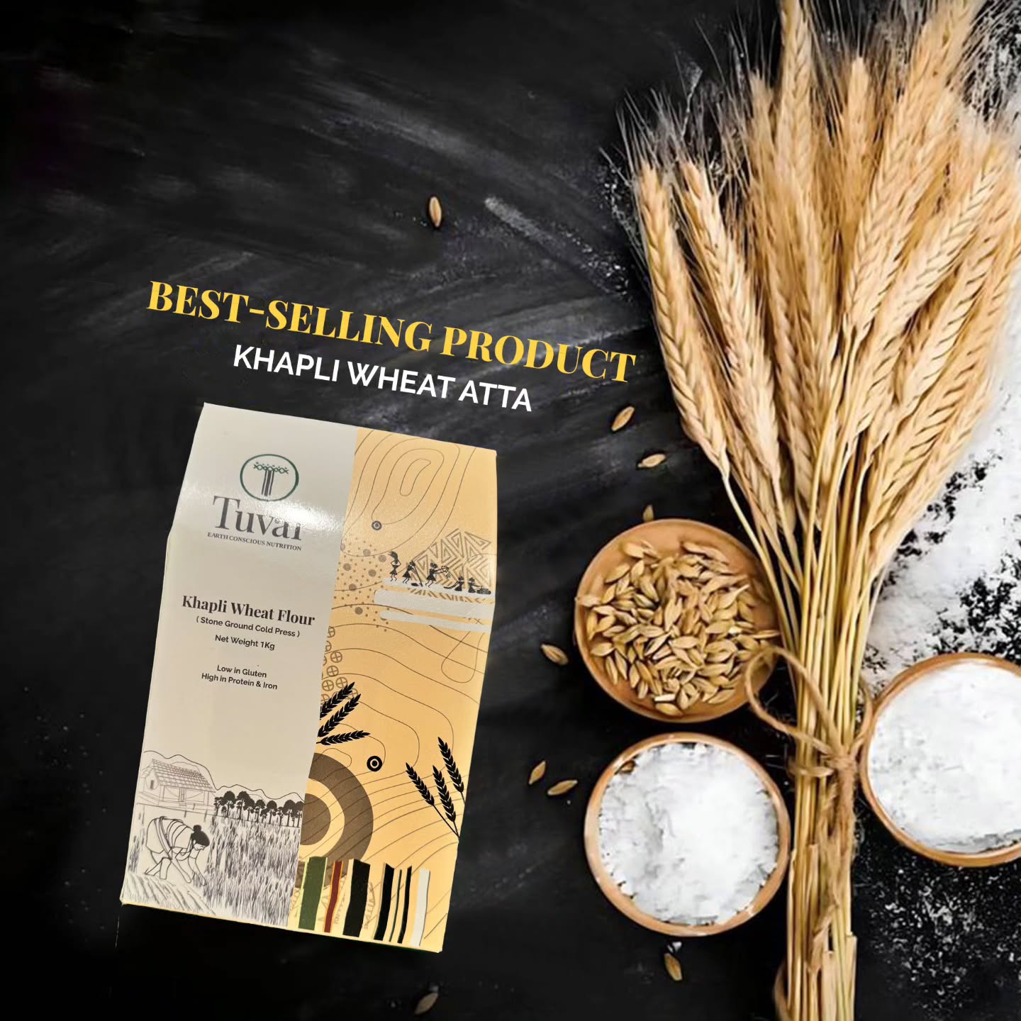 Welcome to the world of wellness with @tuvainature Khapli Wheat Flour! 🌾 Rich in Vitamins B6 and B12 and processed with care to keep its bran intact for smoother digestion. It is packed with more protein and less gluten, and is a perfect choice for those needing extra protein and are mindful of cholesterol. Let's nourish your body with goodness!
Shop our premium natural products at www.tuvainature.com
-
-
#tuvainature #organicproduct #jharkhandpride #wheatflour #organicgoodness #farmerslife #indianfarmers #sustainbleagriculture #traditionalfarmingpractices #organicfarmers #organicfarming #amritkrishi
#earth #conscious #nutrition #nativeseeds #amritkrishi #sustainablefarming