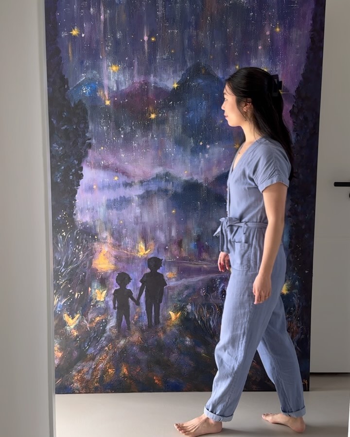 I actually cried when my collector signed the commission contract.
This is my largest painting to date. I feel so honored to have my art live so BIG and boldly out in the world. 💛
I’ve always made myself small and take up as little space as possible, but im learning to take up space 🙏🏼and there’s enough room for you too. It’s never too late to chase your dreams ✨
#contemporaryartist #artforyourhome #commissionpainting #artforinteriors #chaseyourdreams