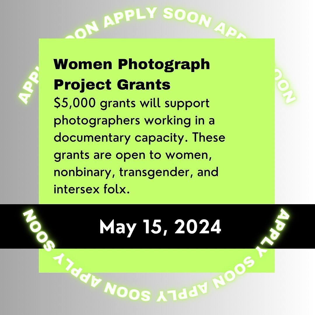 MAY GRANTS
$5,000
Women, LGBTQIA+ ~ Unrestricted Funds
⏳ Due 5/15/2024
Women Photograph: $5,000 grants will support photography projects — either new or in-progress — from visual journalists working in a documentary capacity. Five grants are available, at least one of which will be earmarked for a nonbinary or transgender photographer.
@womenphotograph
https://www.womenphotograph.com/grants-2024
#unrestrictedfunds #maygrants #artists #callforentries #deadline #grants #grantwriting #artprize #grantconsultant #grantpro #fundraising #development