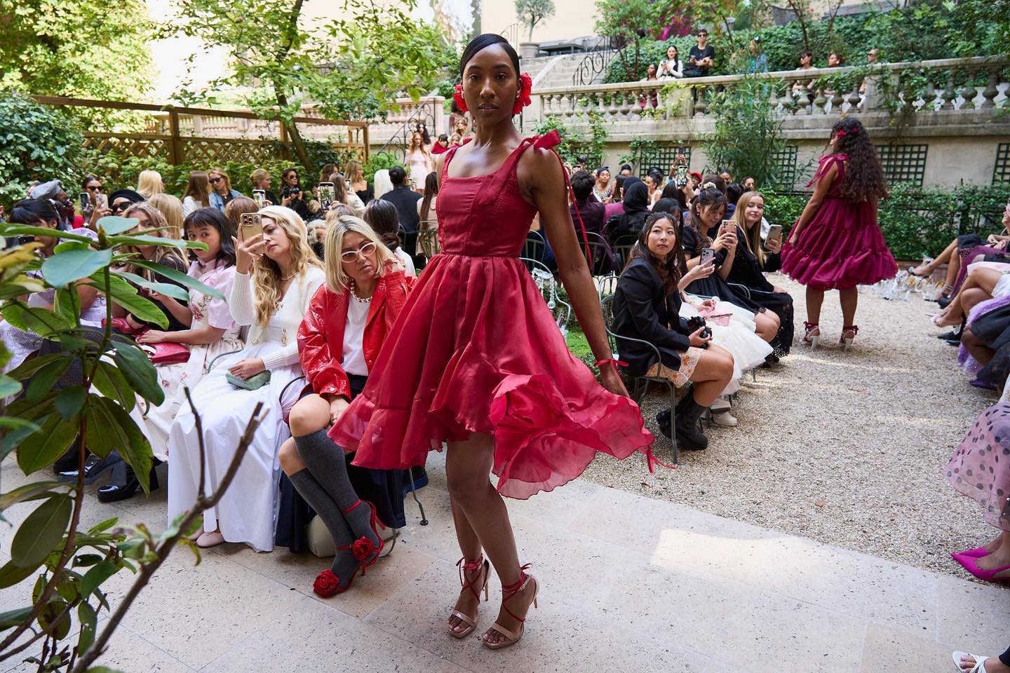 Chic overload: where every step tells a story. #ParisRunwayTales