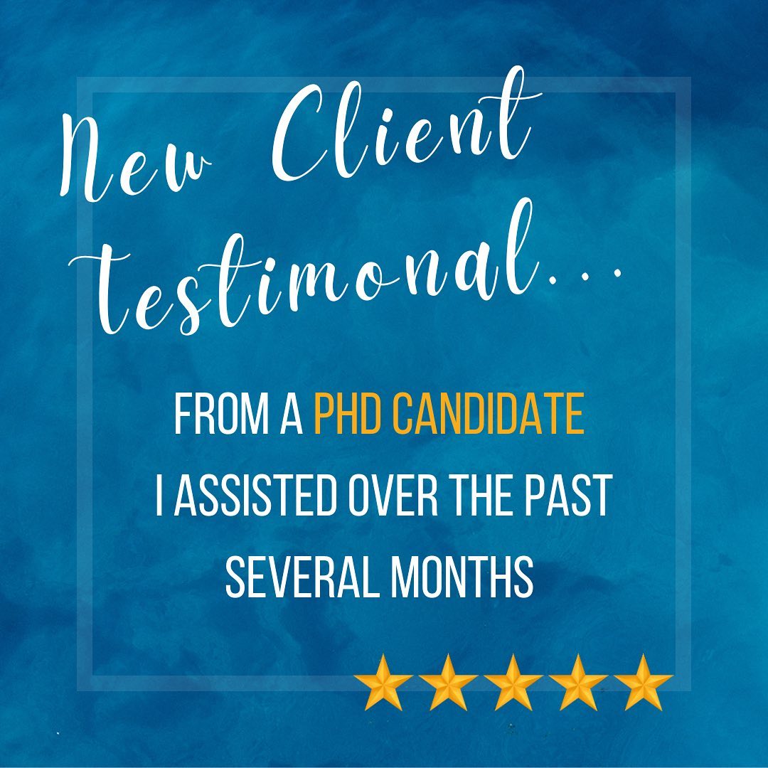Let’s talk about dissertation writing ✍🏼 You don’t have to struggle on your own 😩 Read this client review to see how I can help you finish your dissertation 📓📚📒
.
.
.
.
.
.
.
.
.
.
.
.
.
.
.
.
.
.
.
.
.
#dissertation #diss #disstrack #phd #phdtips #phdcommunity #phdlife #phdstudent #phdjourney #phdproblems #phdcandidate #phdchat #gradschool #gradstudent #dissertationwriting #dissertationcoach #editing #writingadvice #writinghelp #highereducation #history #geography #uni #thesis #thesiswriting #editor #scholar #academic #academia #doctorate