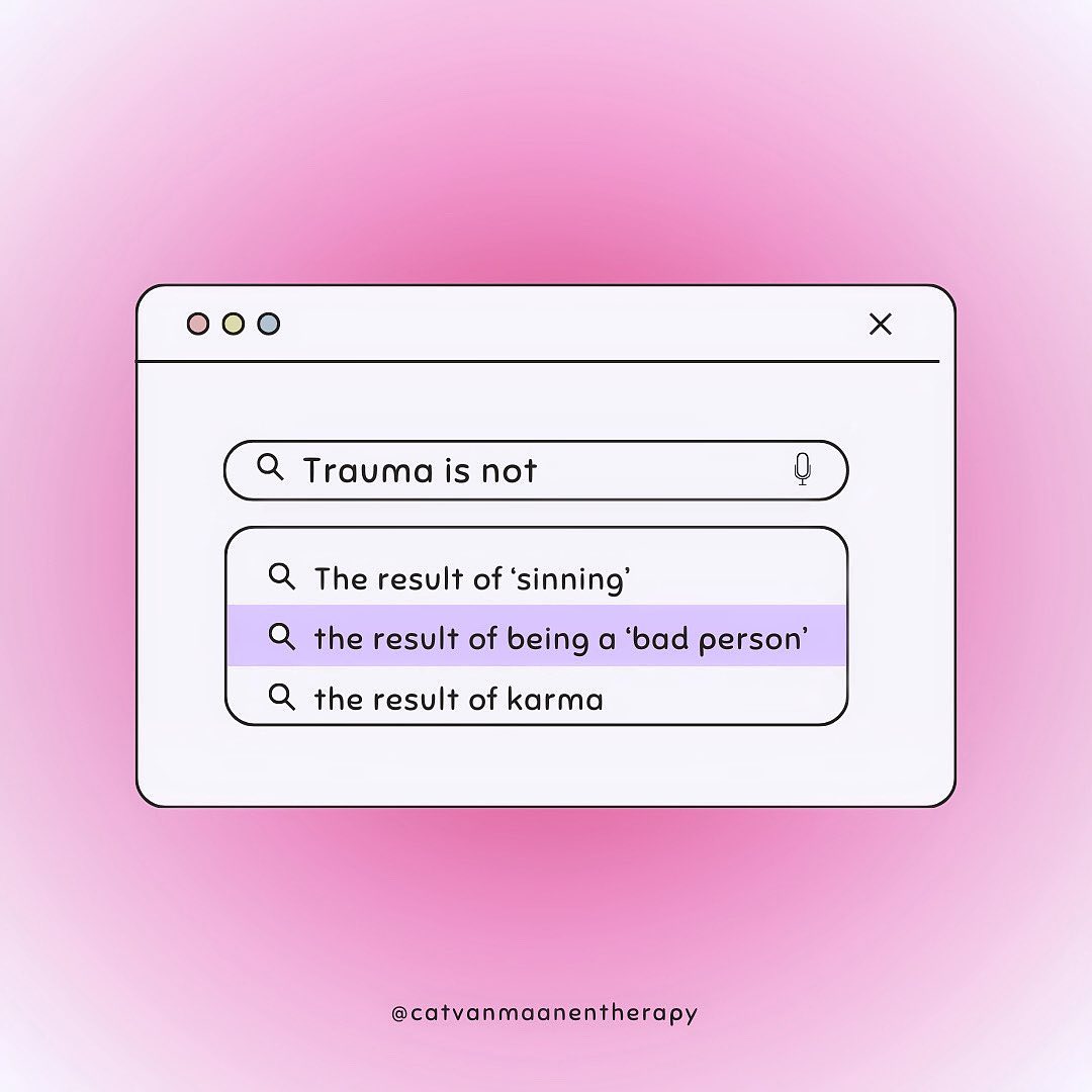 This week is #mentalhealthawarenessweek - however we know that a week or month of “awareness” is not enough to tackle the epidemic in mental health crises we are experiencing in the UK and globally. However, I thought I’d kick the week off with something that I know is a challenging thought for so many.
And that is this: your traumatic experience and your trauma (be it PTSD, PTS or CPTSD for example) are not the result of you being a bad person.
Outside of obsessive thought patterns and behaviours, this concept is not something that is that uncommon for people to feel. To paraphrase leading trauma theorist, Babette Rothschild: trauma is what happens when we are out of control. When something happens we need to find a “reason”. Why me? Why them? Why didn’t I get to the phone quicker? If only I left 10 minutes later …
Moreover, when we consider our understanding of childhood attachment behaviours, we know that children are dependent on primary caregivers (often parents) and this is something that is legitimately life or d3ath: a child must be bonded, they must have a carer or they will possibly d1e. Therefore we understand that children will often blame themselves in abusive situations because (1) it doesn’t make sense and (2) they need to remain close to their PCG so that they get their support - even if that support is not necessarily safe.
I am not trying to belittle any person’s faith or religion here.
However, here I am gently considering questioning, if this isn’t the result of some karmic retribution, and it’s not because you’re a bad person - what are the other possibilities?
This is not an exhaustive perspective and is only a snapshot view. If this concept opens up thoughts that you would like to explore, I would definitely recommend taking it to therapy or to process it in a way that is safe and holding for you.
#trauma #cptsd #traumaresponse #attachment #childhoodtrauma #mentalhealthmatters #karma #buckhursthill #woodford #therapy #therapistsofinstagram #counsellingandpsychotherapy #counselling