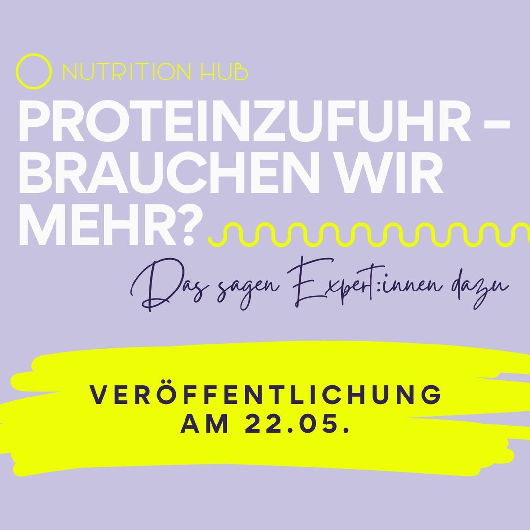 🍳🔍 Proteinzufuhr: Wie viel ist genug und welche Rolle spielt die Qualität?
👏 Im März haben wir fünf Wissenschaftler:innen eingeladen in einer digitalen Diskussionsrunde über die Proteinzufuhr u. a. bei Frauen, älteren Menschen und bei pflanzenbetonter Ernährung zu diskutieren.
🚀 Am 22. Mai veröffentlichen wir auf unser Website die Ergebnisse: Unser brandneues Expert:innen-Paper!
Ihr seid schon für unseren Newsletter angemeldet? Super! Dann bekommt ihr alle Infos zum Paper, weitere Save-the-Dates und spannende News aus der Community am 22.05. direkt ins Postfach.
Zur Anmeldung für den Newsletter kommt ihr über den Link in unser Bio 💜
Wie begegnet ihr dem Hype-Thema Proteinzufuhr im (Arbeits-)alltag?