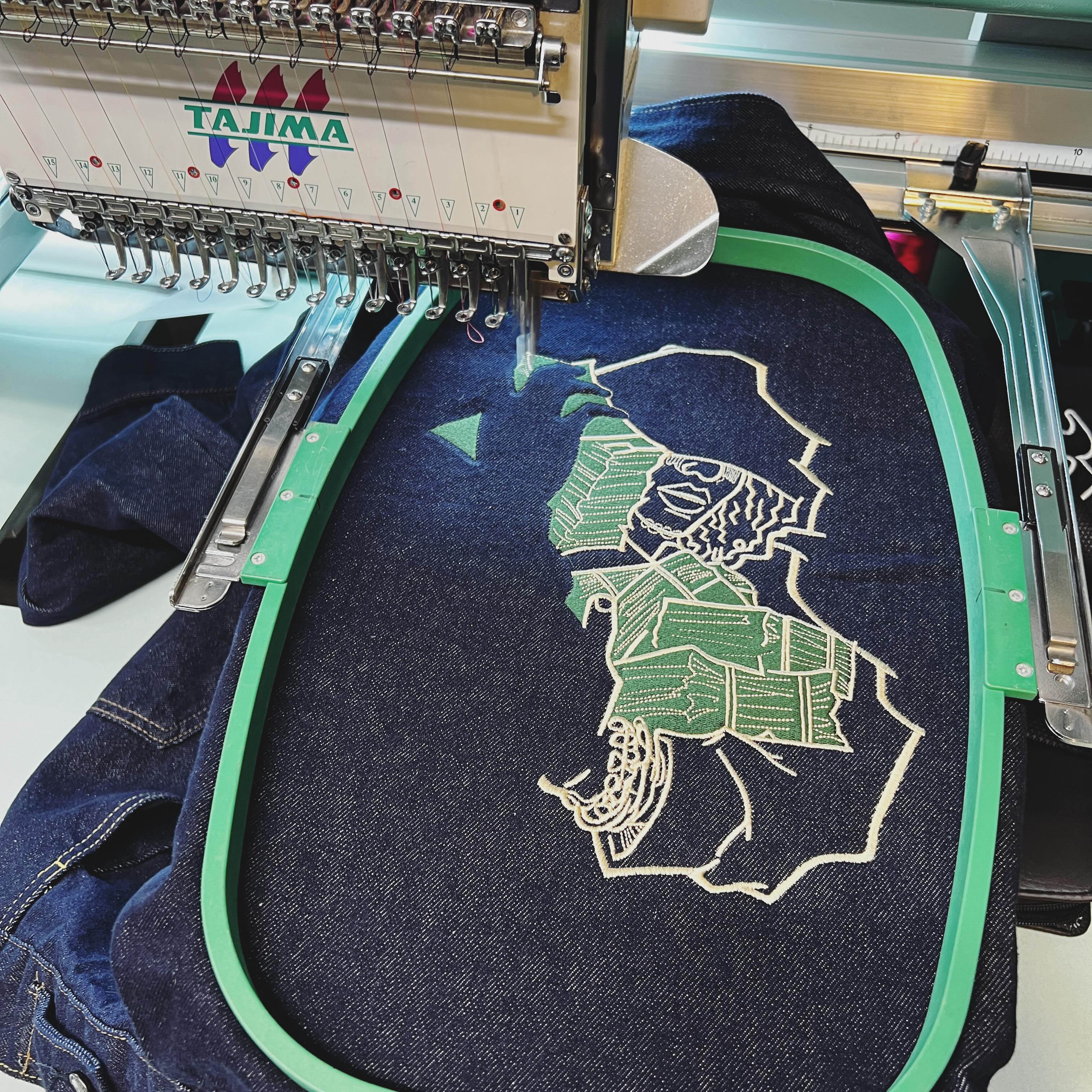 Denim jacket with style #custom #customgear #identity #art #embroidery