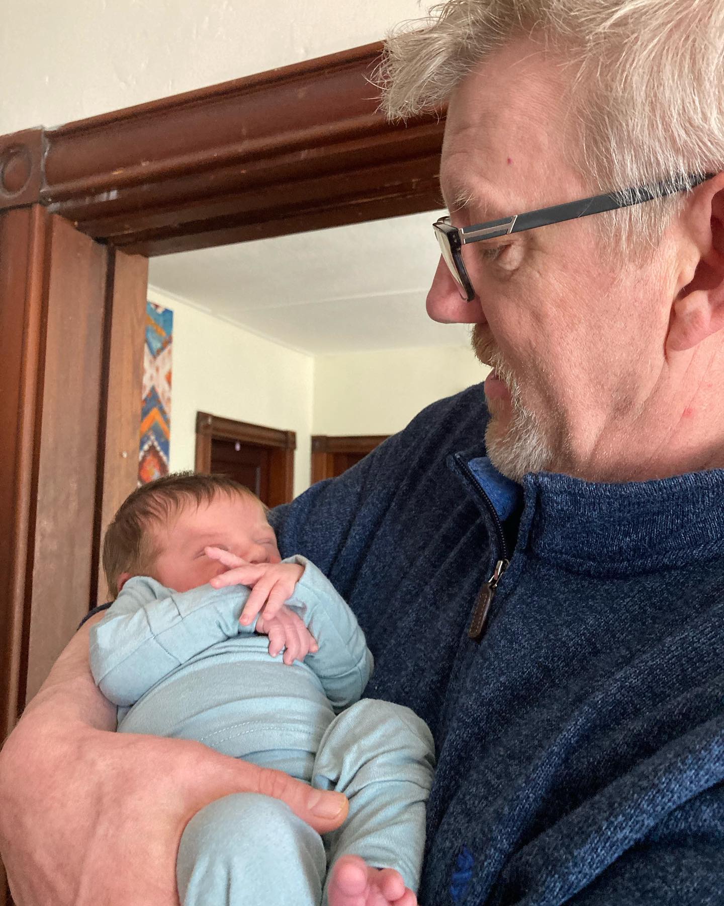 I met AJ today. #grandson