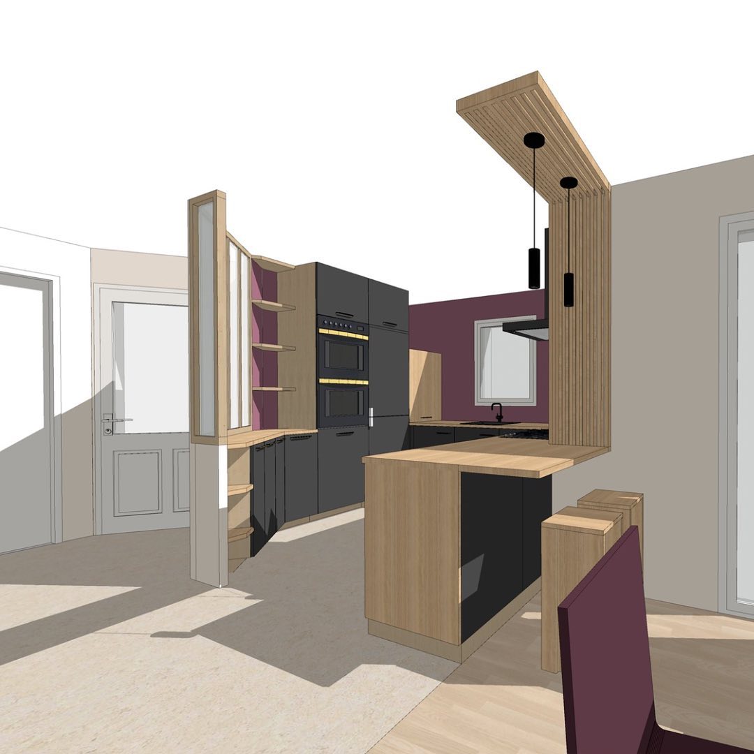 • Projet Écureuils • L’espace Cuisine…
Visuel 3d après / avant
Problématique:
➡️ Une cuisine circulaire adaptée pour une personne en fauteuil roulant mais pas à l’usage de mes clients.
➡️ De belle qualité mais démodée, elle n’est pas très tendance.
➡️ L’entrée inexistante donne l’impression d’entrer par la cuisine.
➡️ La large porte des toilettes ouvre face à cette dernière.
➡️ Les chaises de la salle à manger sont de coloris bleu turquoise et prune.
Solutions apportées:
📌 On prévoit une séparation visuelle pour délimiter les espaces.
📌 On ré-agence la cuisine dans une tendance plus actuelle.
📌 On adopte une teinte en adéquation avec la salle à manger pour créer le lien et fluidifier l’harmonie dans les couleurs.
🏠 Vous aussi, comme mes clients, allez ou venez d’emménager dans votre futur cocon, mais vous ne savez pas comment l’agencer au mieux?
Je peux vous aider, il suffit juste de prendre contact avec moi:
👉🏻 contact@lateliervm.fr
🙏🏼 Et si avez avez aimé ce post, n’hésitez pas à liker!
#ploemeur
#lorient
#larmorplage
#guidel
#decorationinterieur
#decoration
#architectureinterieure
#cuisine