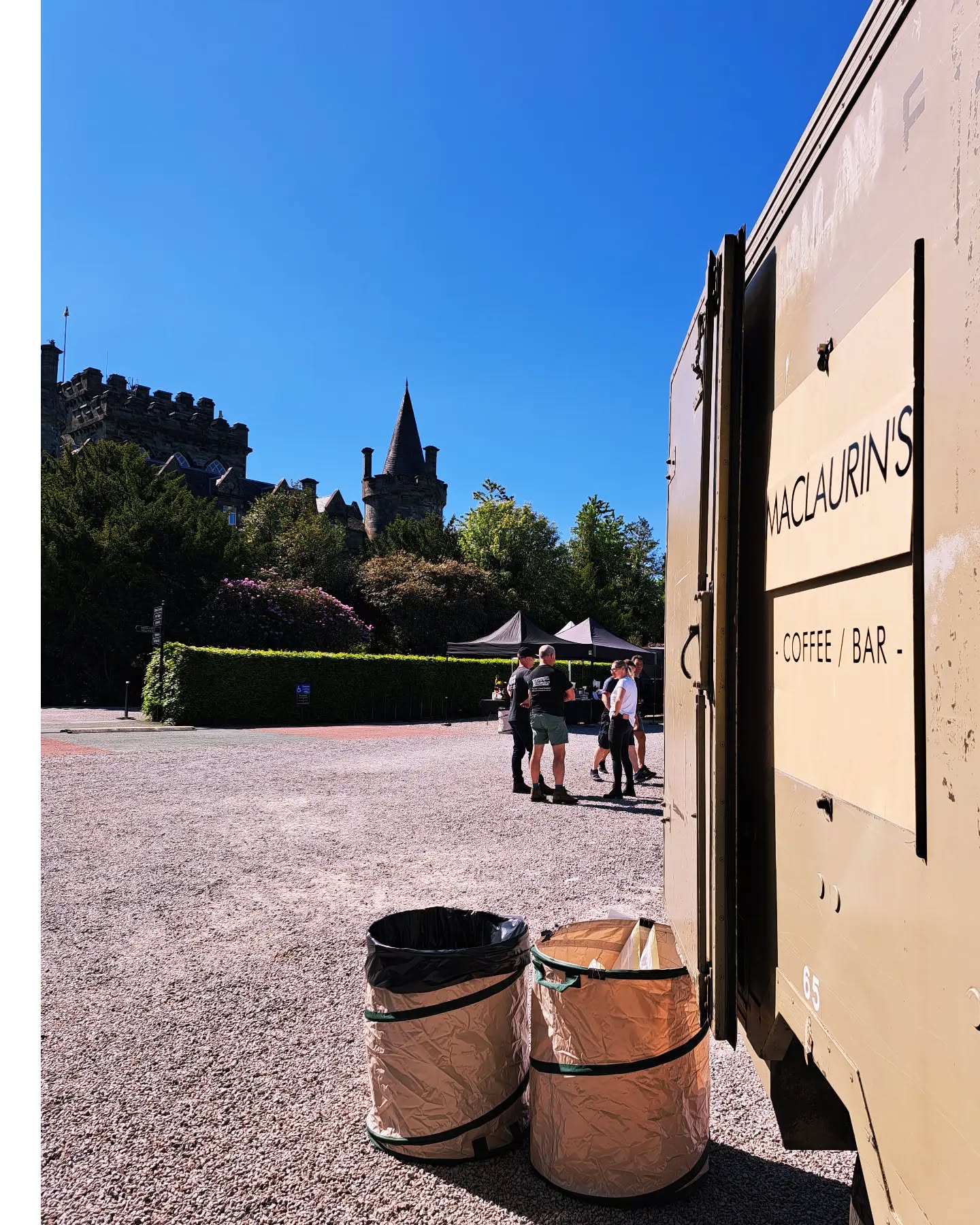 Views from a production job @inveraray_castle this week, keeping 120 crew fueled in scorching weather โ๏ธ