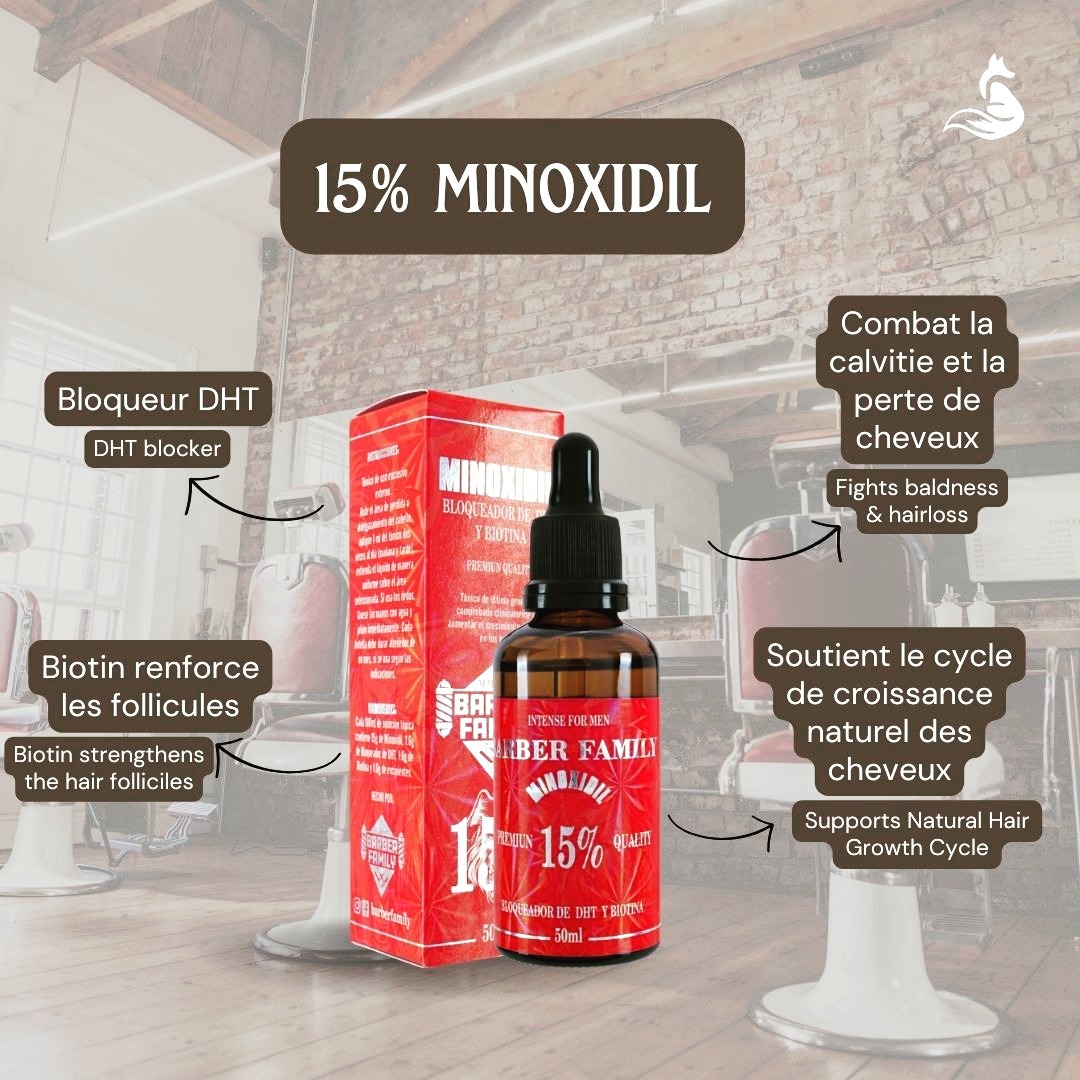 🌟 Discover the Power of Our Minoxidil 15% Oil! 🌟
Take your beard growth to the next level with our advanced Minoxidil 15% Oil, enriched with Biotin and DHT Blocker. This potent formula is designed to promote thicker, fuller beard growth and prevent hair loss, making it an essential addition to your grooming routine.
✨ Key Ingredients:
Minoxidil 15%: Stimulates hair follicles to promote robust beard growth.
Biotin: Enhances hair health and strength.
DHT Blocker: Prevents hair loss and supports healthy hair growth.
💪 Why You'll Love It:
Accelerates beard growth
Strengthens and nourishes hair
Prevents hair loss
Easy to apply and absorbs quickly
Transform your beard with our Minoxidil 15% Oil and see the difference for yourself. Your journey to a fuller, healthier beard starts here!
#yatustyling #minoxidil15 #beardgrowth #beardcare #lavalqc #barberlife #healthybeard #groomingessentials #beardgoals #beardtransformation #beardcare #beardgrowth #mengrooming #beardgoals #beardlife #healthybeard #groomingessentials #beardroutine #beardtransformation #beardlife