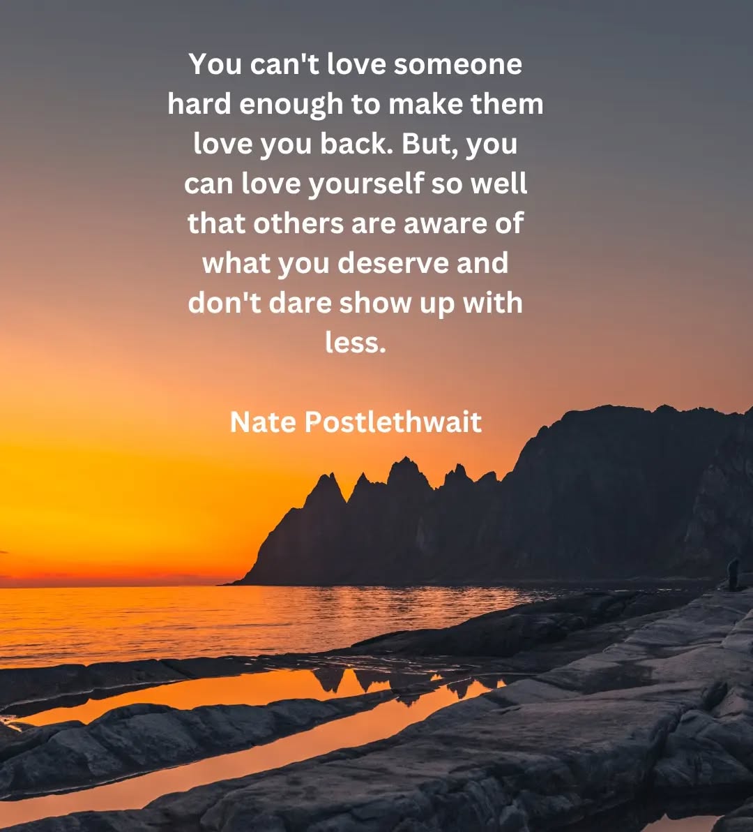 Birini, sizi sevmesini sağlayacak denli çok sevemezsiniz. Lakin kendinizi öyle sevebilirsiniz ki, başka kimseler neyi hak ettiğinizin farkına varır ve daha azıyla ortaya çıkmaya cesaret dahi edemezler.