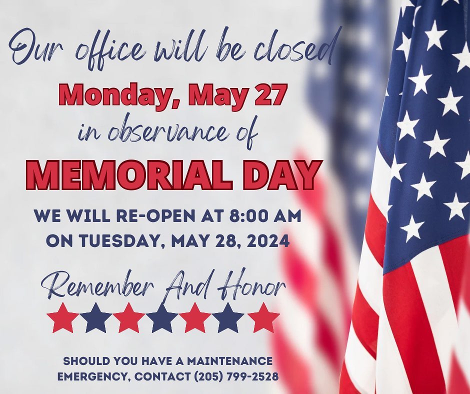 We hope everyone has a safe and happy holiday weekend!