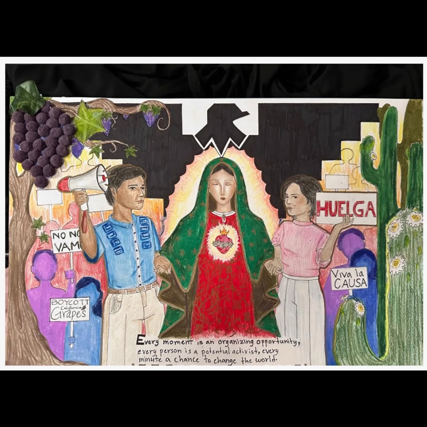 Our district participated in the CTA Chavez/Huerta art and writing contest for the first time this school year, and we had 4 winners across our district! Students who won and their teachers received prizes of up to $550.00 each.
Congratulations to our students and their teachers!
We have 4 district winners! Congratulations to the following students and their teachers!
Writing
Danna Banuelos Garcia (Silver Creek High School) and her teacher, Chrissy Molfino
Art (winning artwork is currently on display at the CTA offices in Burlingame)
Alondra Aristides (Andrew Hill High School) and her teacher, Ahrin Lee
Jolie G. Pinal (W.C. Overfelt High School) and her teacher, Michael Cross
Jazmyne Vidrio (James Lick High School) and her teacher, Dr. Jennifer Leipham
---
#wearecta #weareesta