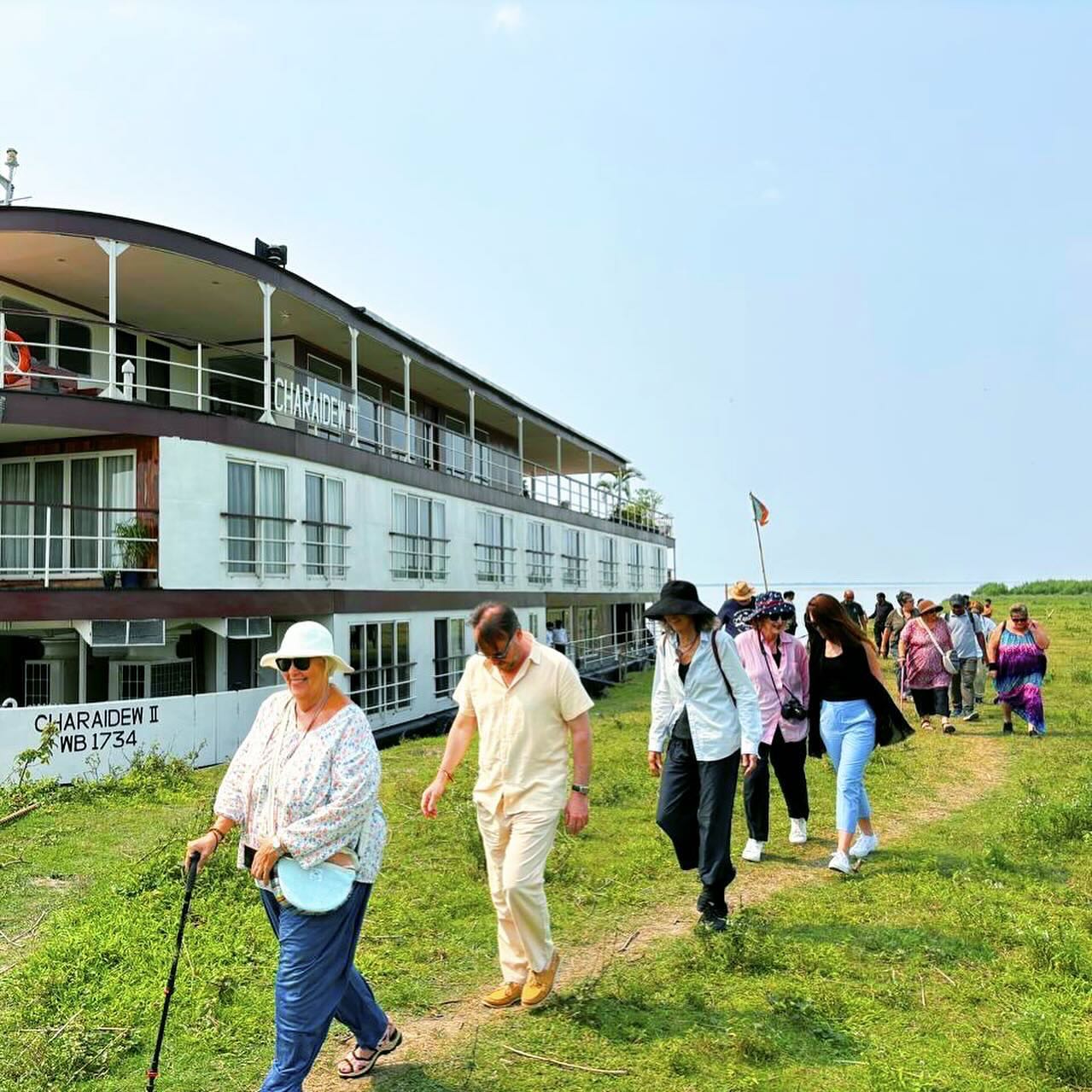 At the end of it all, we are all seeking ‘connection’ and it is so beautiful if laden with heartfelt curiosity and compassion.
These are visuals from a riverine village that we have not come across in our recent years of cruising the mighty Brahmaputra. The community was so genuinely excited, curious and ever so kind as they welcomed our cruise guests into their beautiful village. Did you know that we may not come across this village again next year as the river channels continuously change? Each year, we have a surprise encounter to connect with a variety of different villages of the kindest riverine communities all rooted in nature.
#lovewithabncruises #assambengalnavigation
.
.
.
#brahmaputrarivercruise #smallshipcruising #rivercruiser #himalayanrivers #rivercruising #ecoboattours #smallshipcruise #smallshipbigadventure #smallshipcruising #expeditioncruises #adventurecruise #abncharaidew2 #abnsukapha #abncharaidew #consciousluxurytravel