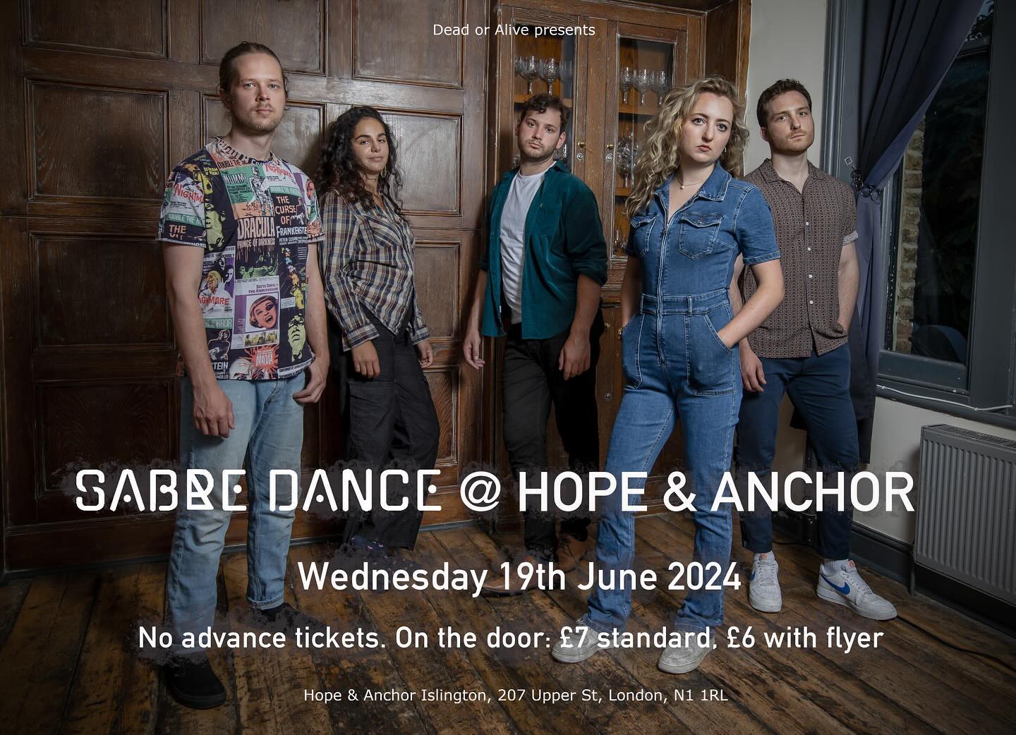 We’re excited to be playing @hopeandanchorlive in Islington on Wednesday 19th June! Show a picture of this flyer and you’ll get £1 off 🤑