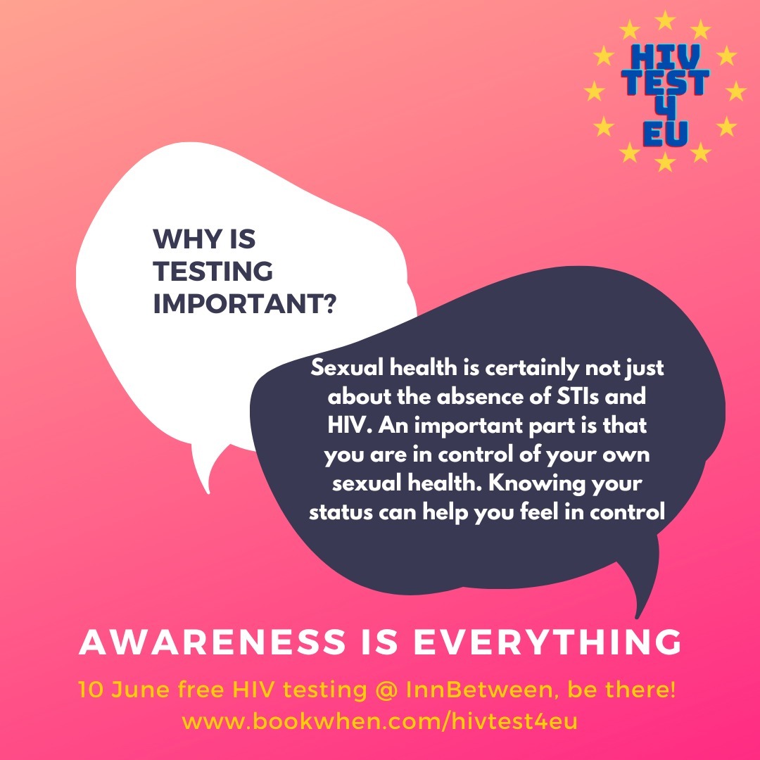 ❗ Only a few spots left for our event on 10 June @innbetween_maastricht together with @sexualsafetyum and @onedayclinic.
🔗www.bookwhen.com/hivtest4eu
10:00-13:00 15-min appoinments
14:00-16:00 Just walk-in
❓Need a reason to test? HIV testing is an important tool that will make you in control over your health. Knowing your status can therefore help you feel more free and secure. In addition, when you know your status timely, there is plenty of time to take action.
🔥 See you @innbetween_maastricht!