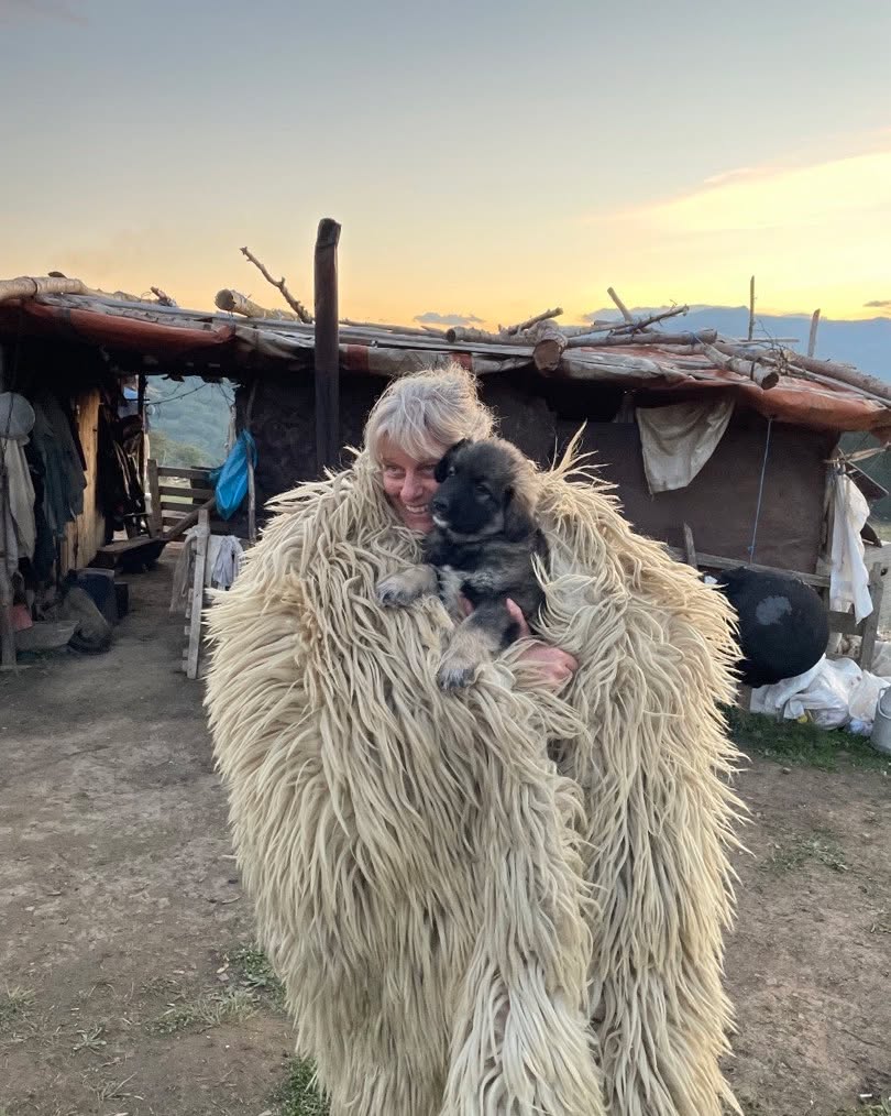 Haha. Me in a shepherds cloak while on set in Transylvania’s Carpathian Mountains. We made a short comedy about ‘communication’ and spent time with the shepherds high up in the remote mountains. The cloak wasn’t the only way to stay warm… you could also drink their home-brewed palinka which is guaranteed to raise the dead!!! #transylvania #sheepfarm #carpathianmountains #filmset