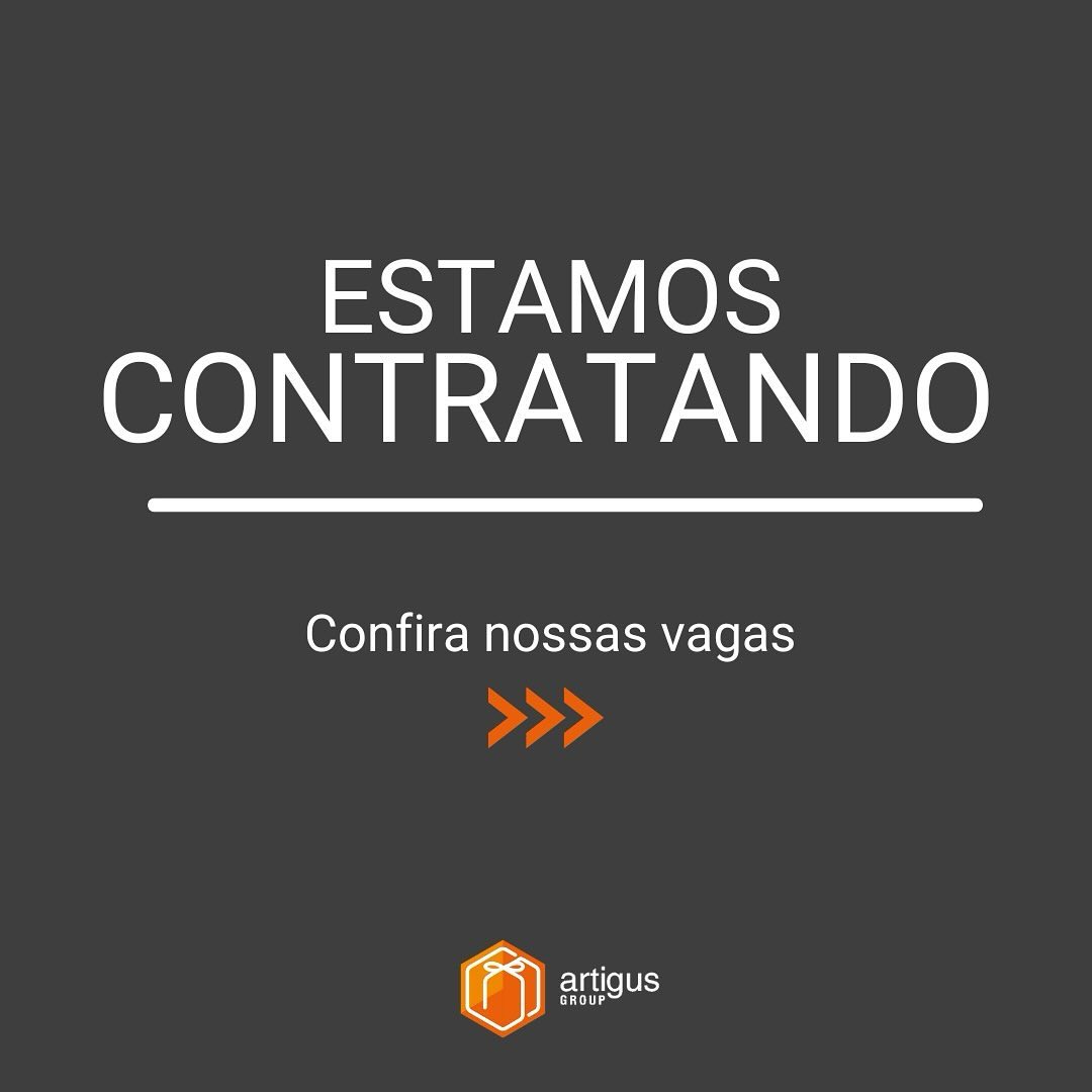 ESTAMOS CONTRATANDO!
Em busca de uma nova oportunidade? Venha para ARTIGUS!
O Grupo Artigus está a mais de 35 anos oferecendo soluções para que nossos clientes se destaquem no mercado através de ações promocionais assertivas e criativas. Nos localizamos na região de Arujá-SP, próximo a Guarulhos e Itaquaquecetuba.
Conhece alguém que tem interesse nessa vaga? Aproveite para marcar o @ dessa pessoa nos comentários desse post!